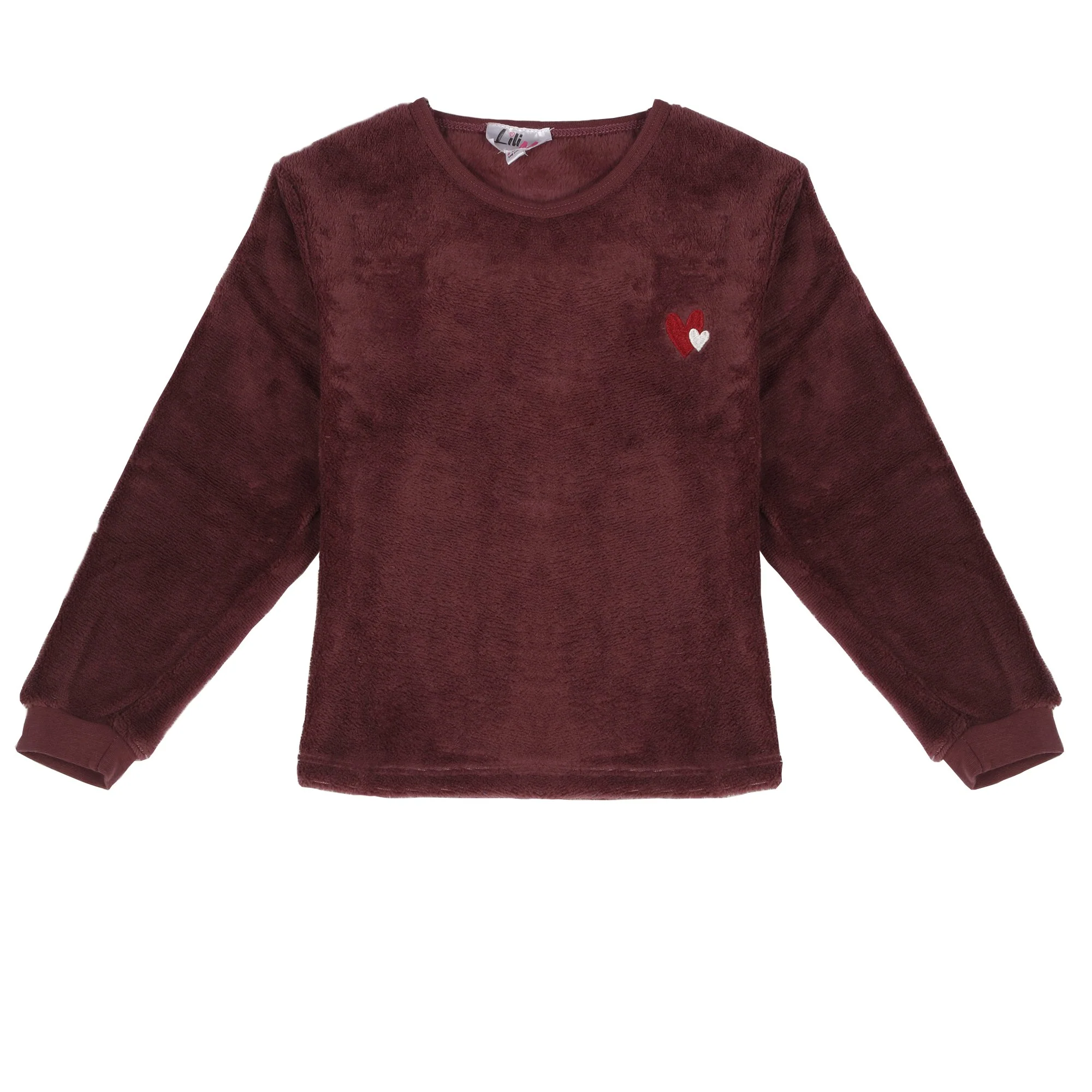 Pyjama coral fleece bas à carreaux 4/12 ans - Rouge - Image 2
