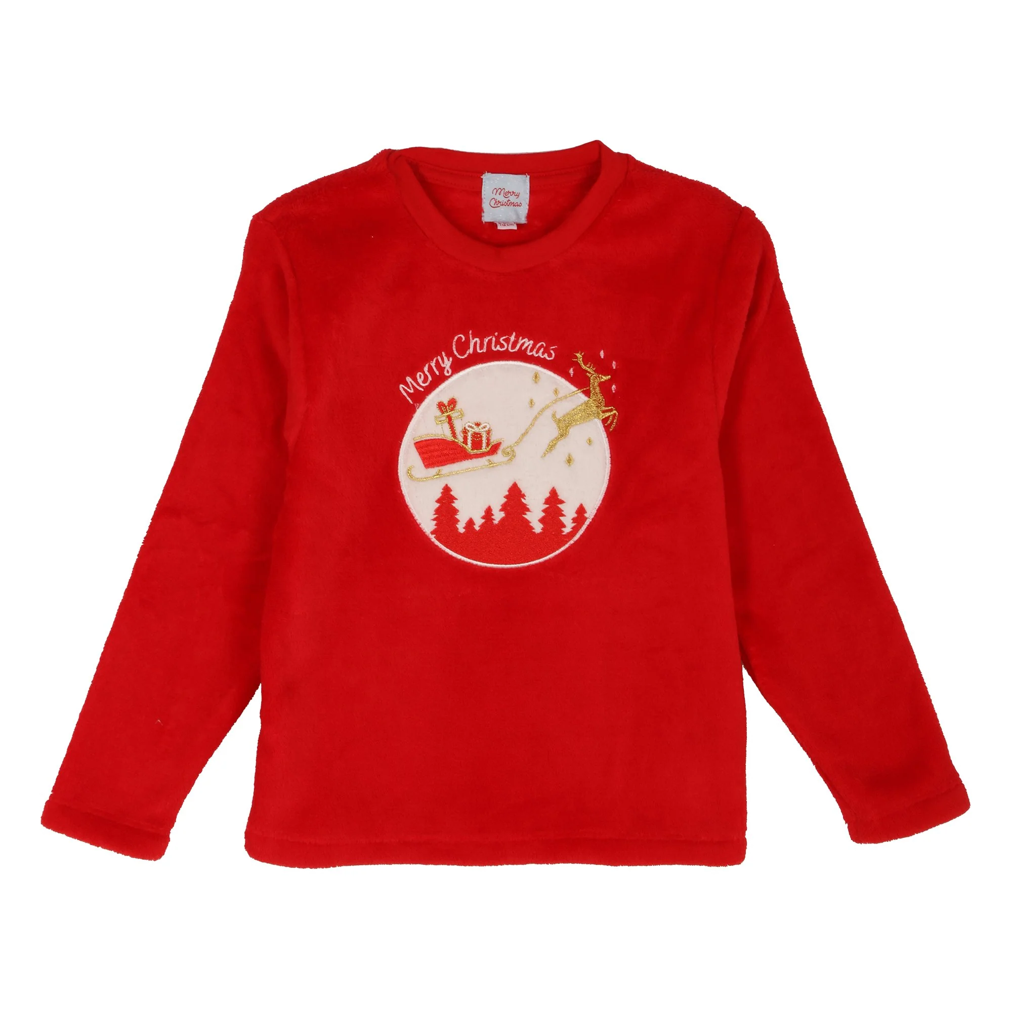 Pyjama de Noël coral fleece 3/12 ans - Rouge - Image 2