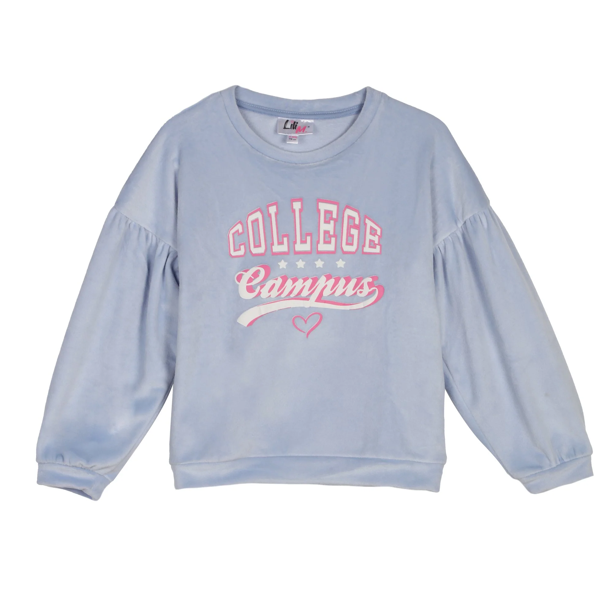 Pyjama en velours + haut sweat 3/14ans - Bleu - Image 2