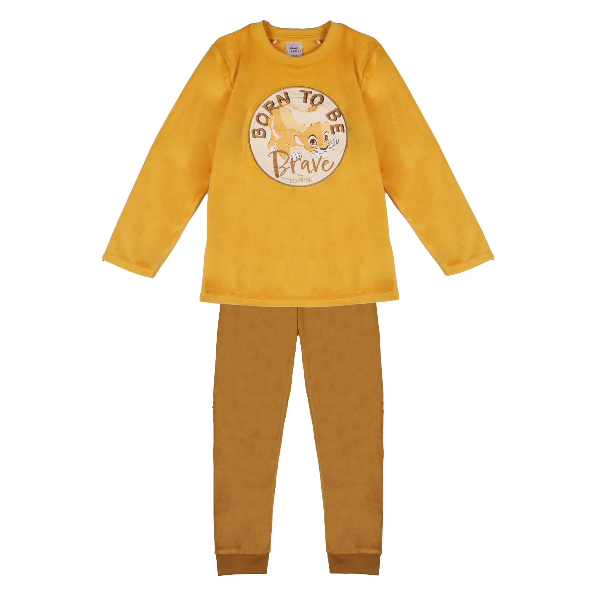 Pyjama en velours Licence 4/10 ans - Jaune