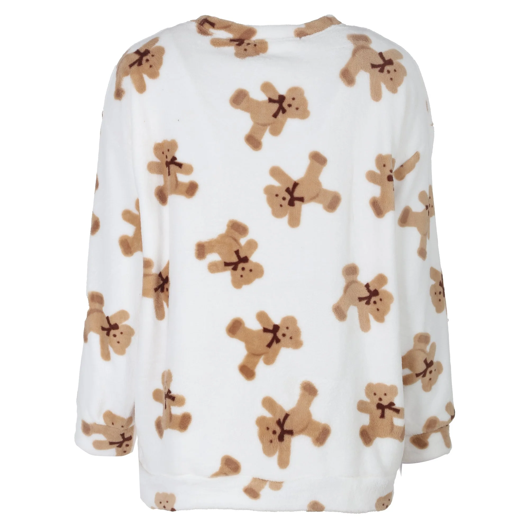 Pyjama long coral fleece - Beige - Image 3