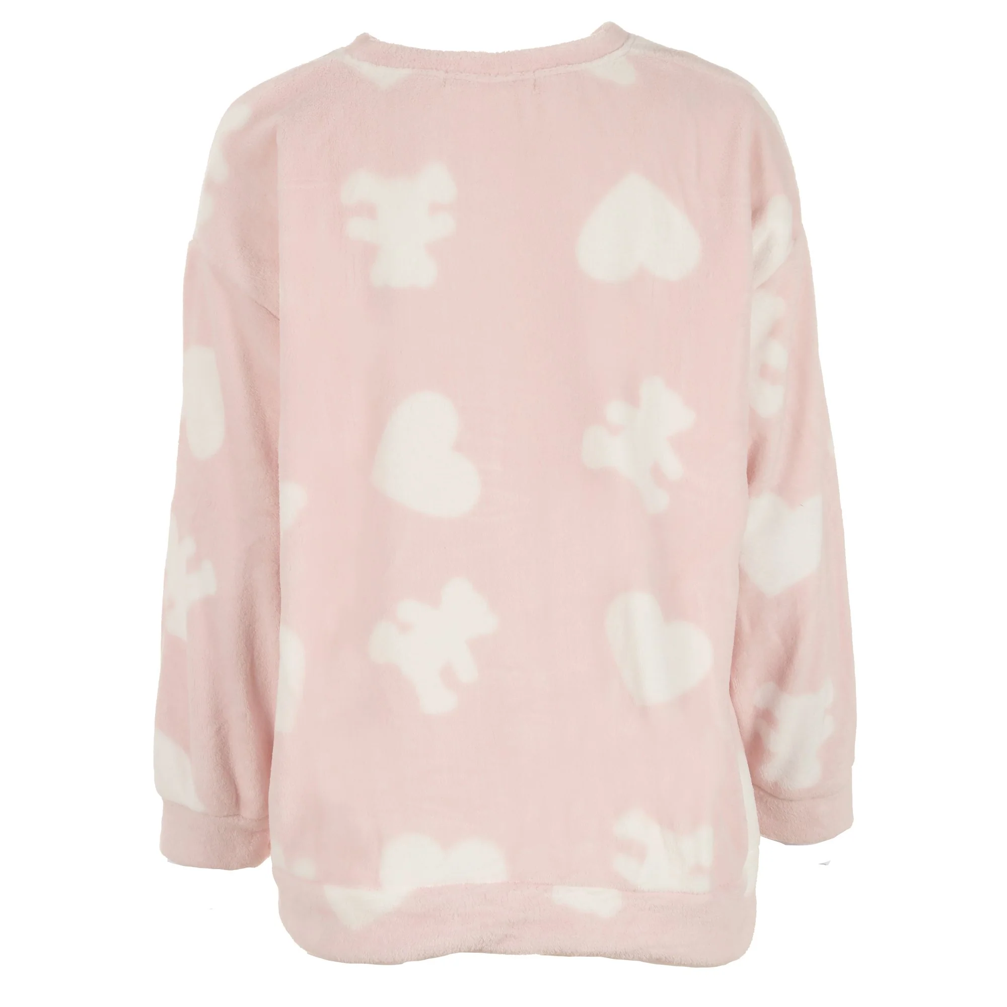 Pyjama long coral fleece - Rose - Image 3