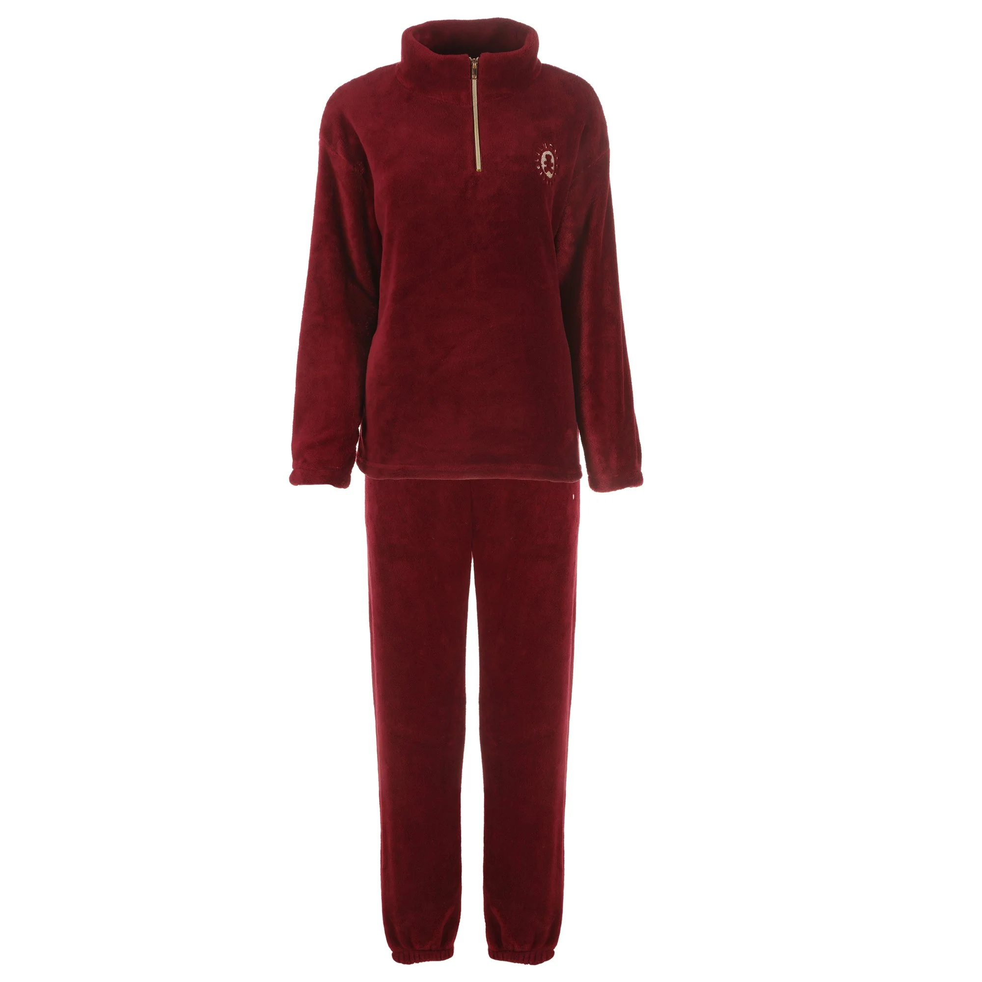 Pyjama long coral fleece - Rouge