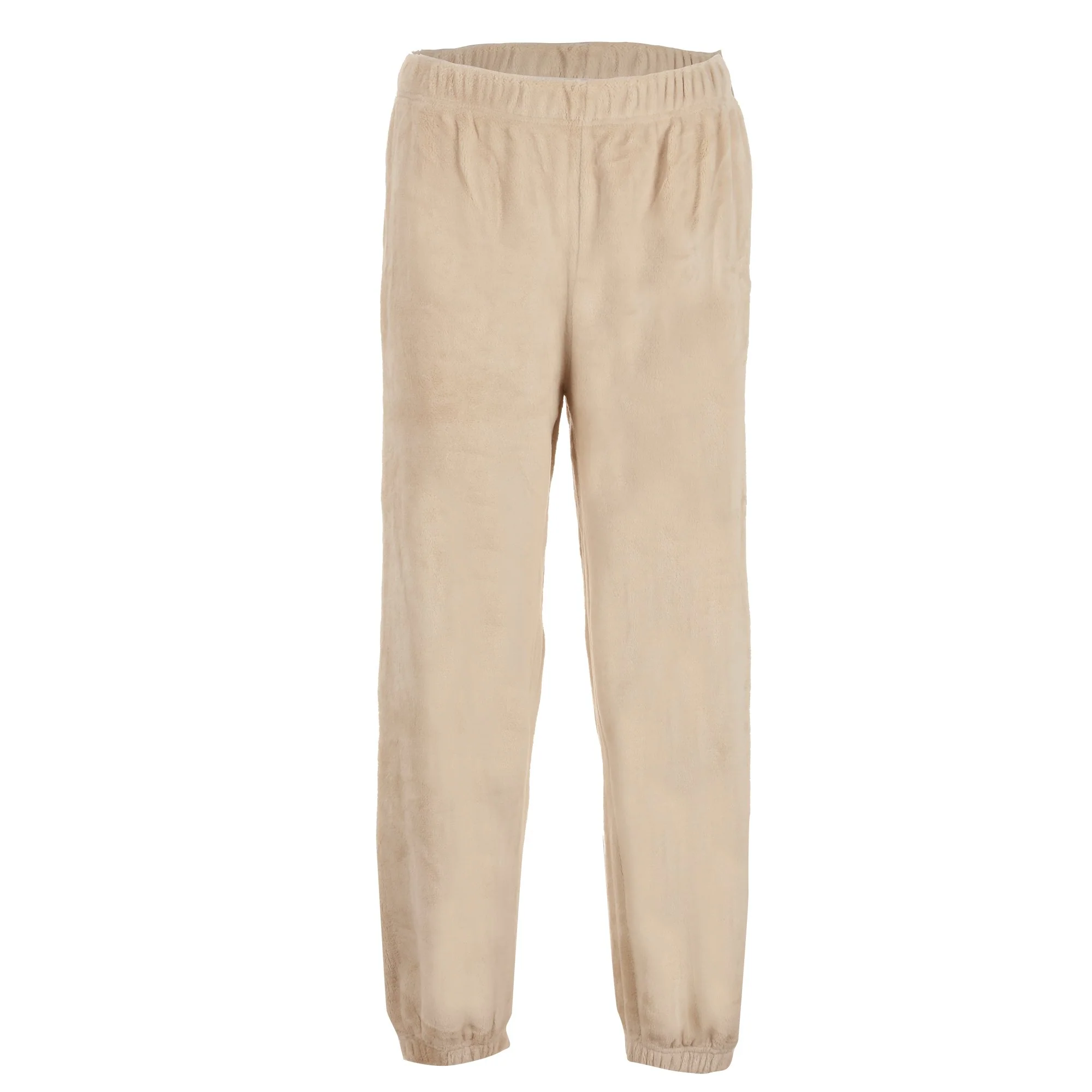 Pyjama long en velours - Beige - Image 4