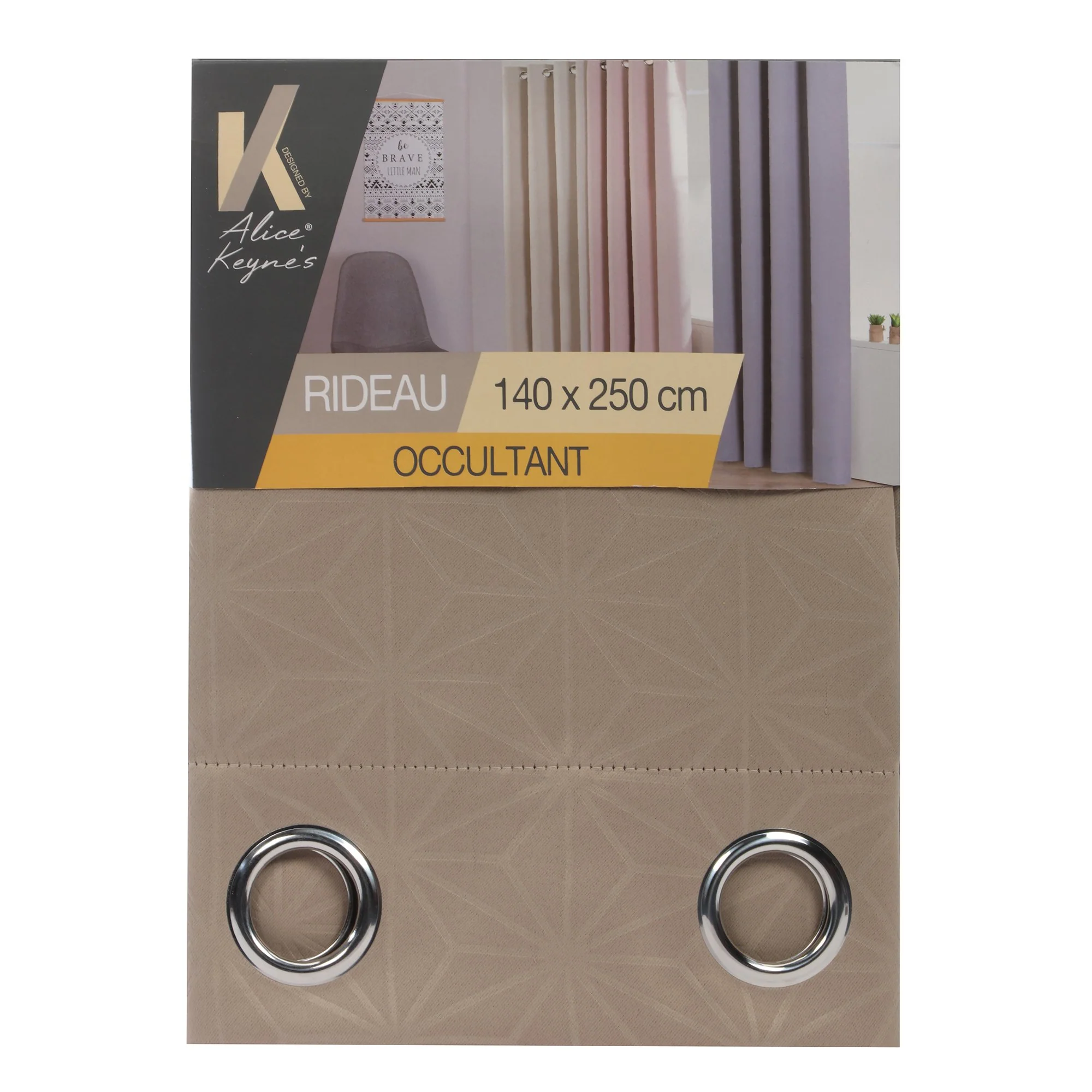 Rideau occultant 140x250cm - Marron - Image 3