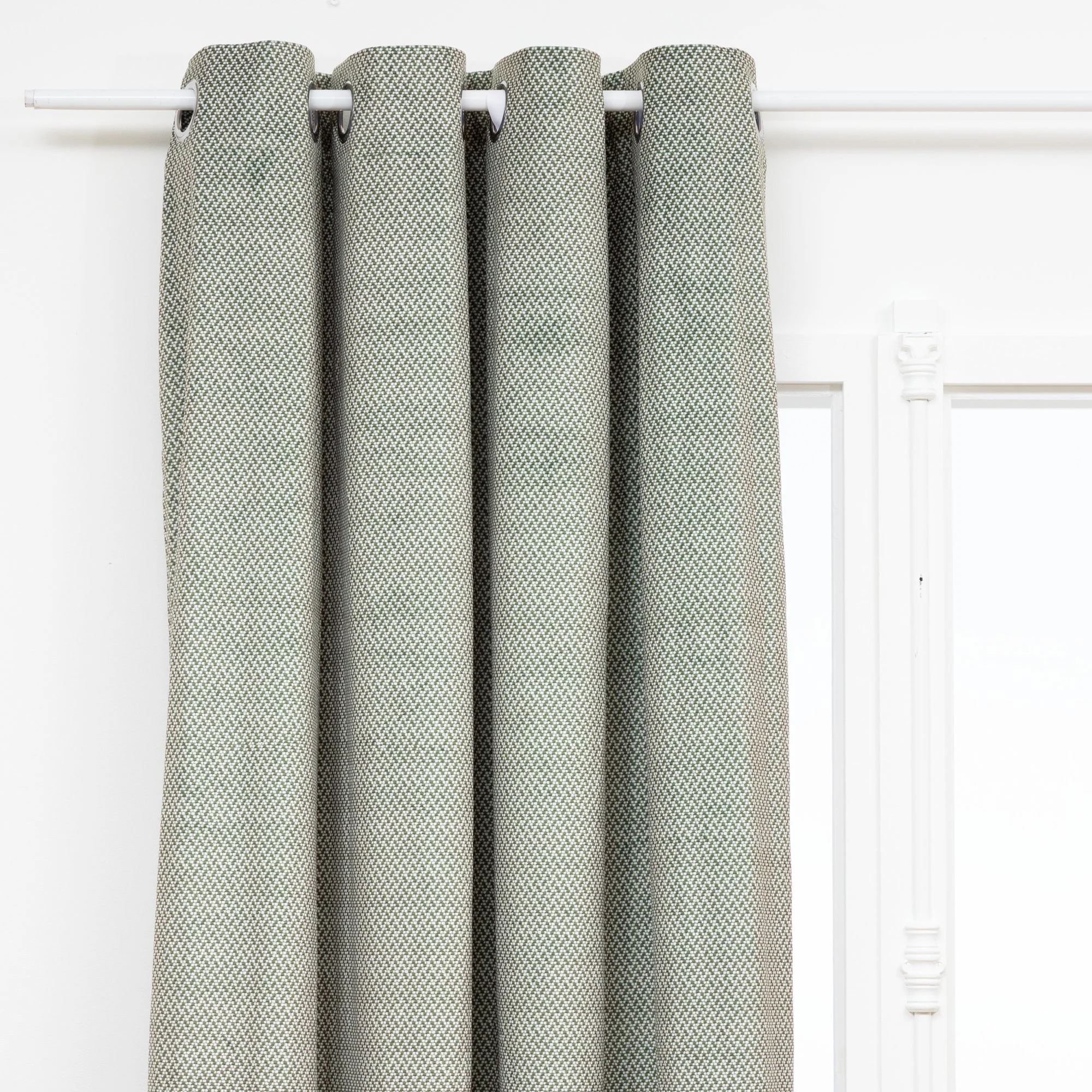 Rideau occultant effet velours kaki 135x260cm