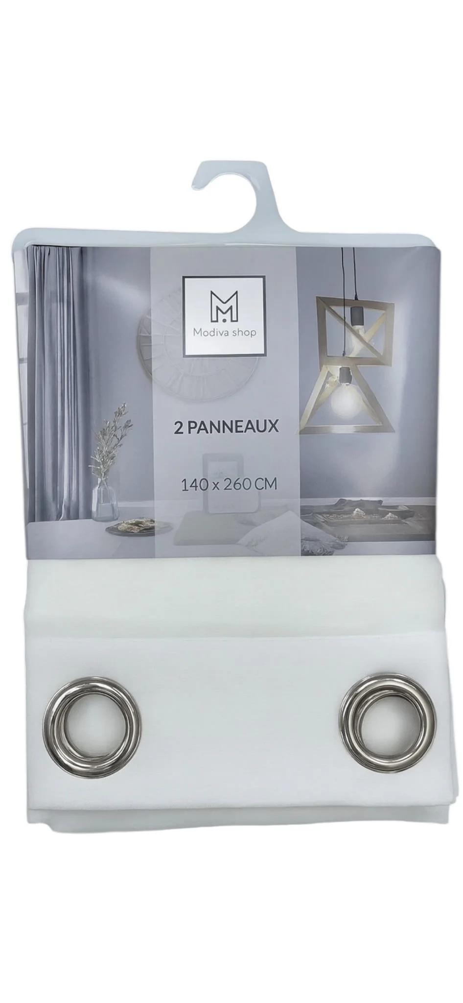 Rideaux effet lin 140 x 260 cm