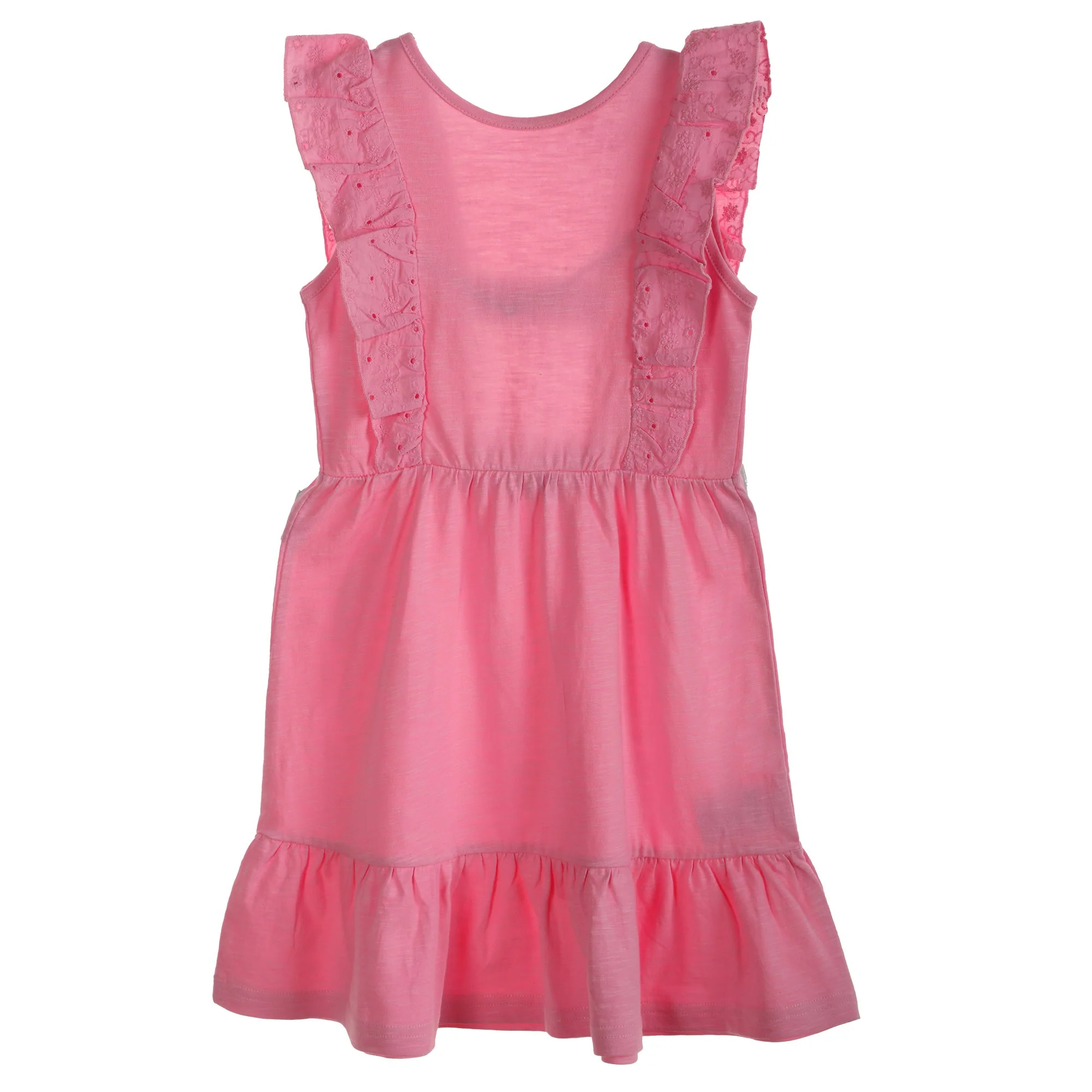 Robe avec broderie anglaise - Rose