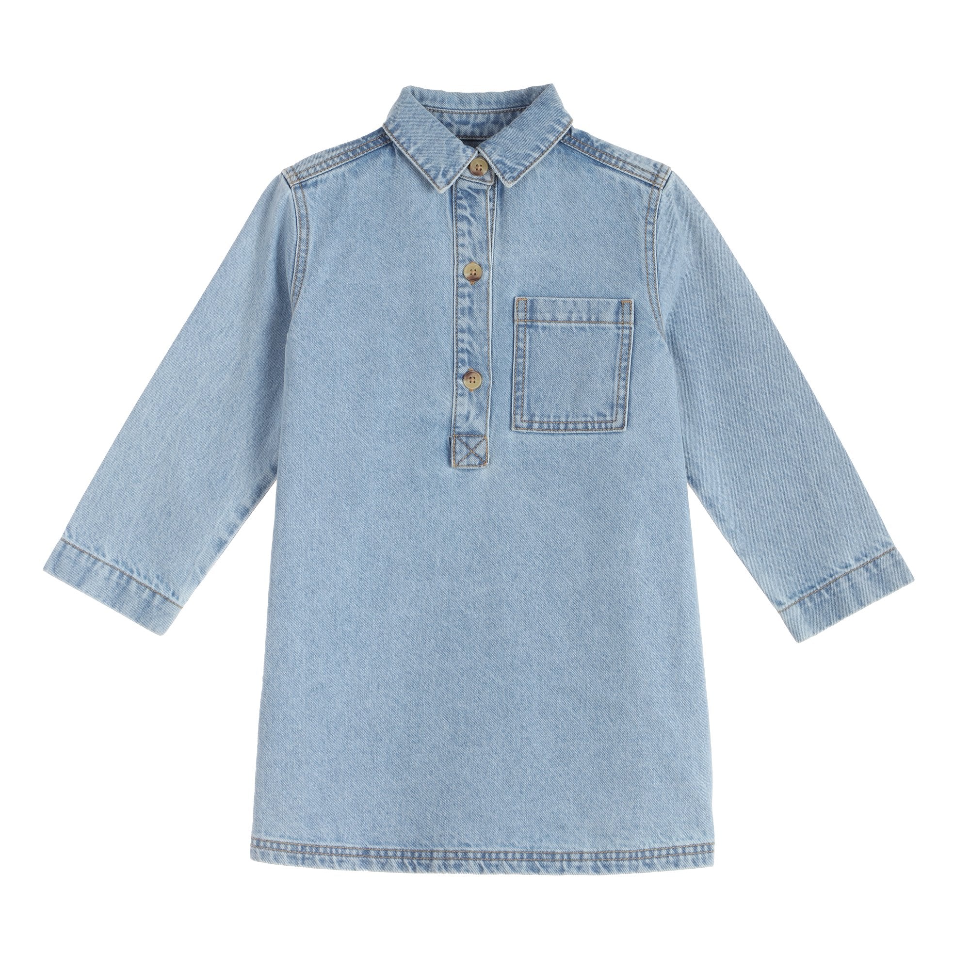 Robe Chemise en Denim - Bleu