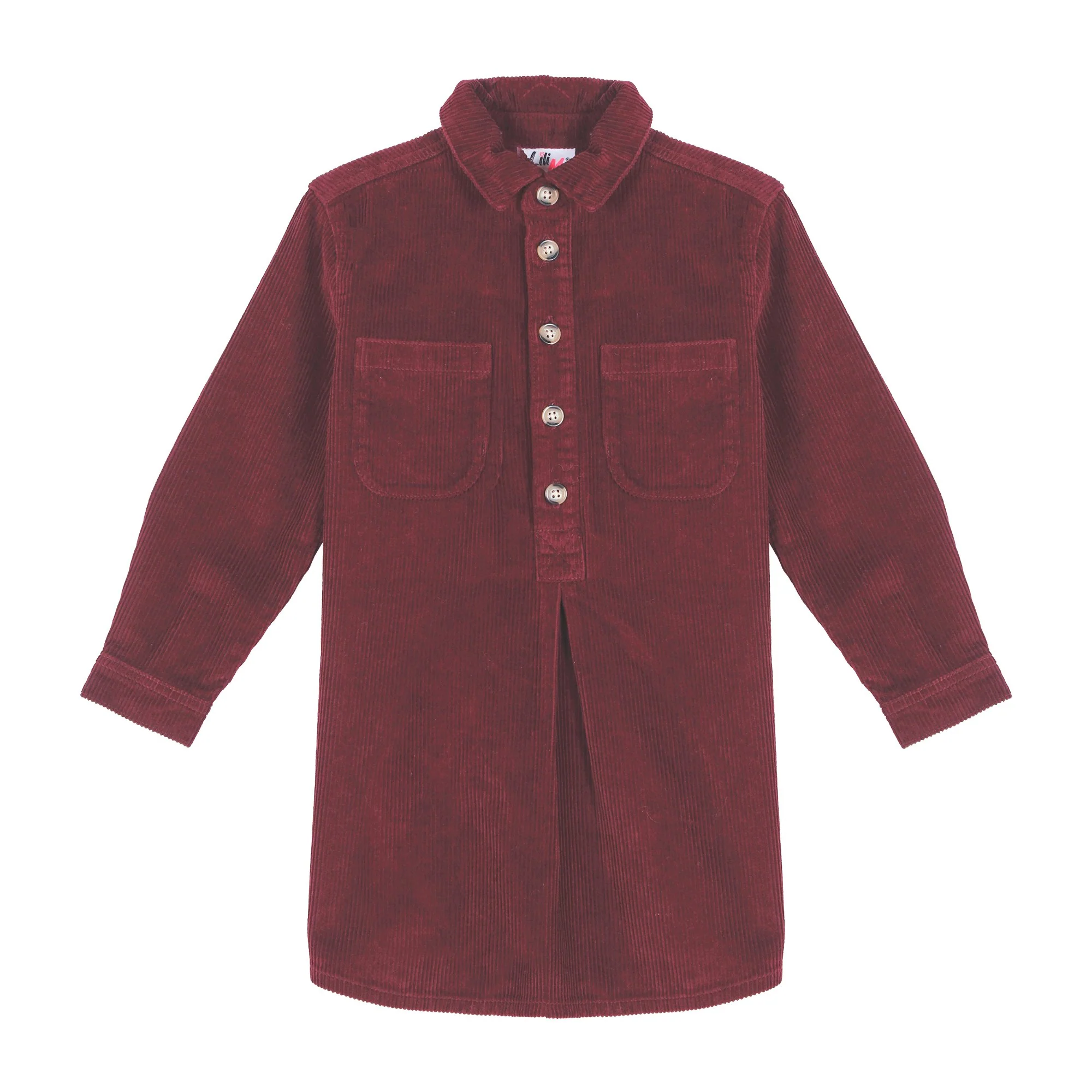 Robe chemise en velours 3/12 ans - Violet