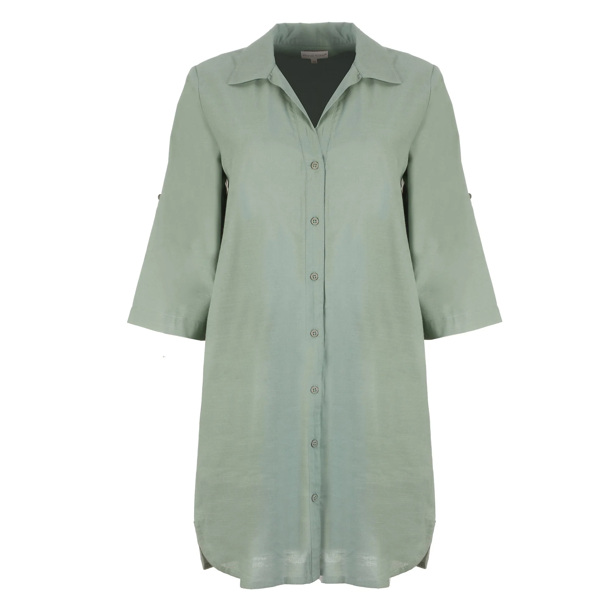 Robe chemise longue  - Vert