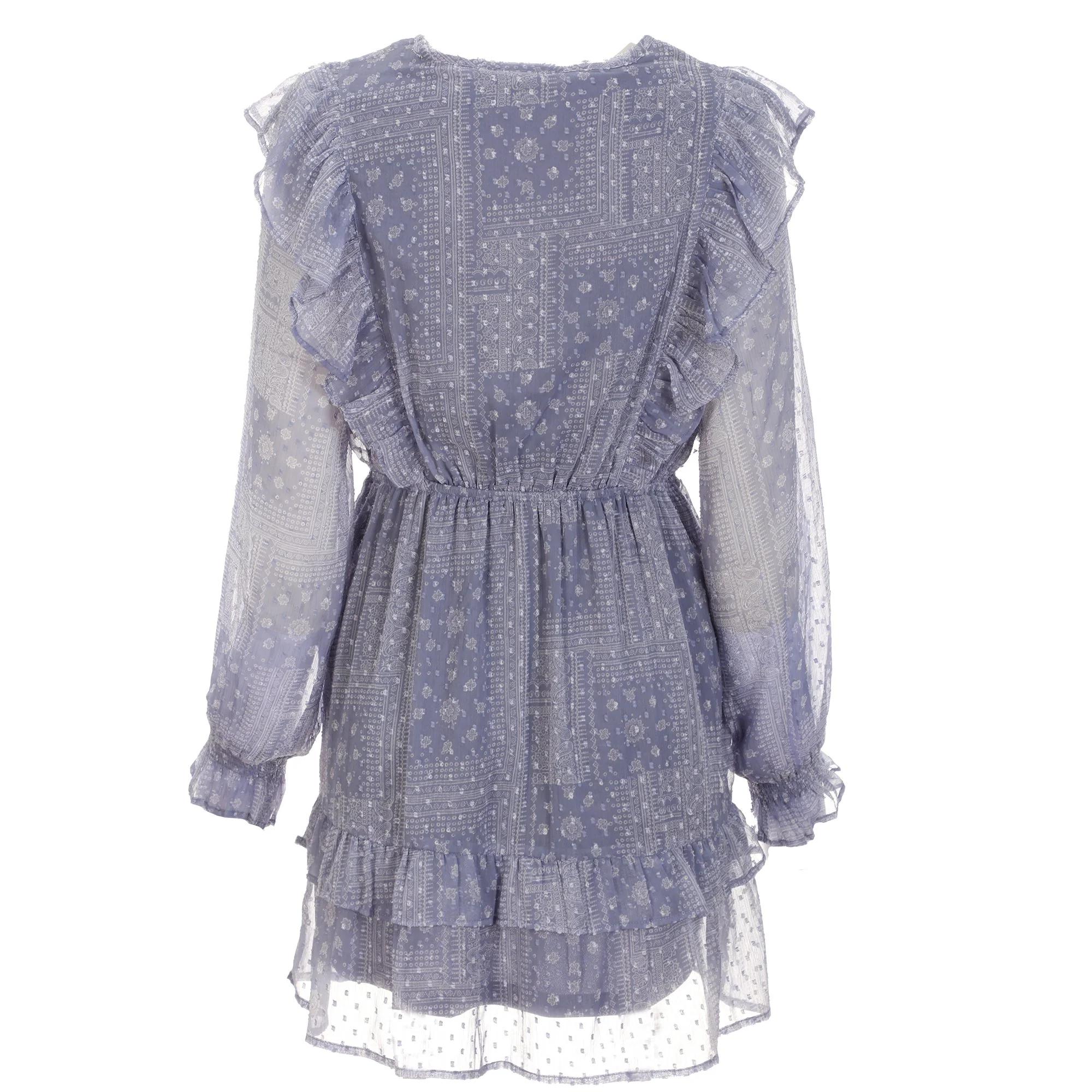 Robe courte imprimé - Bleu - Image 2