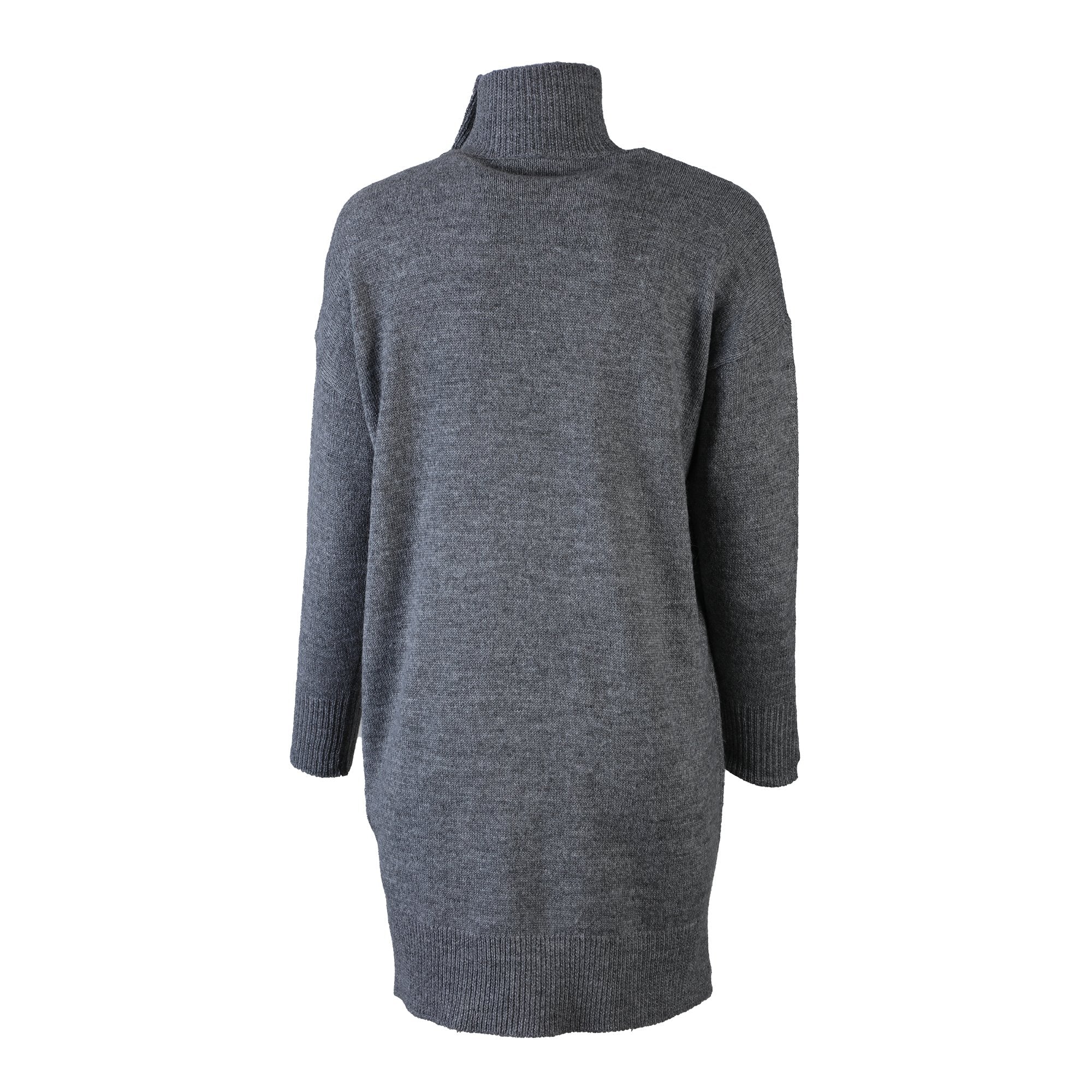 Robe en maille col montant à boutons  - Imprimé - Image 4