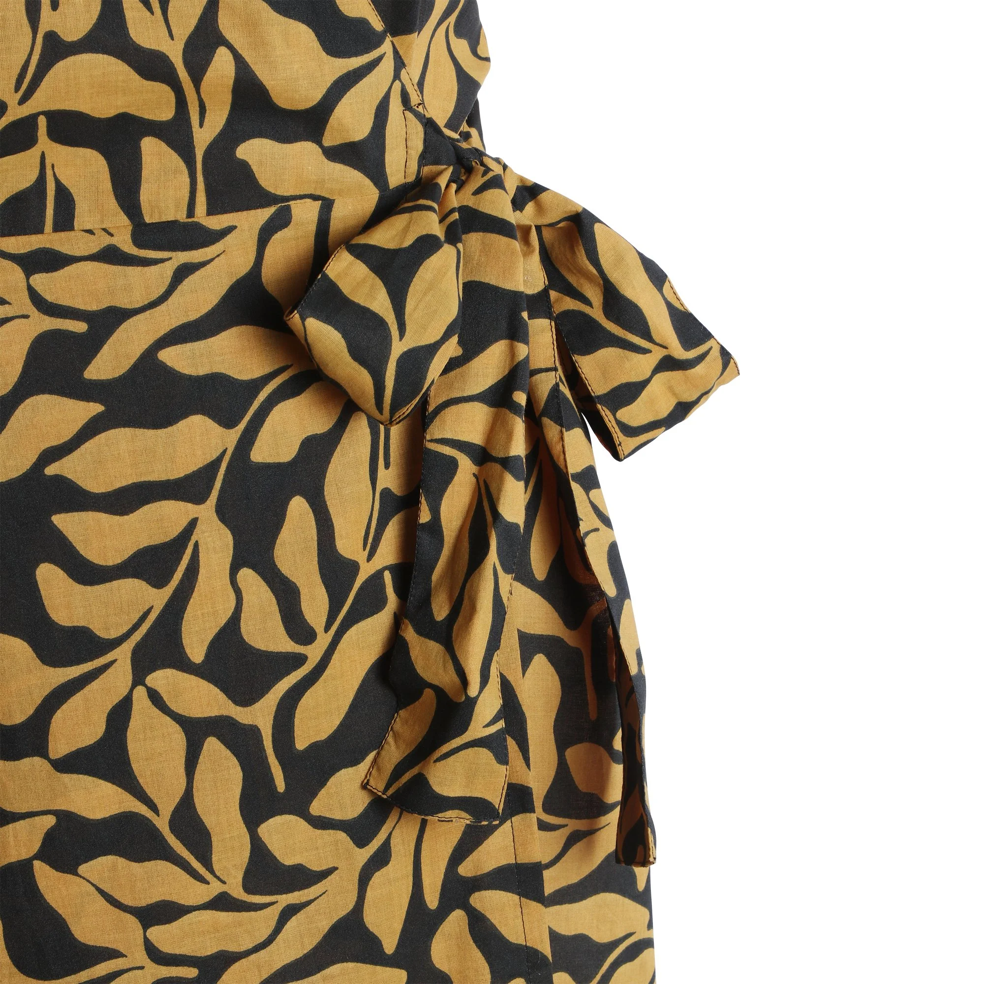 Robe longue ceinturée - Noir - Image 3