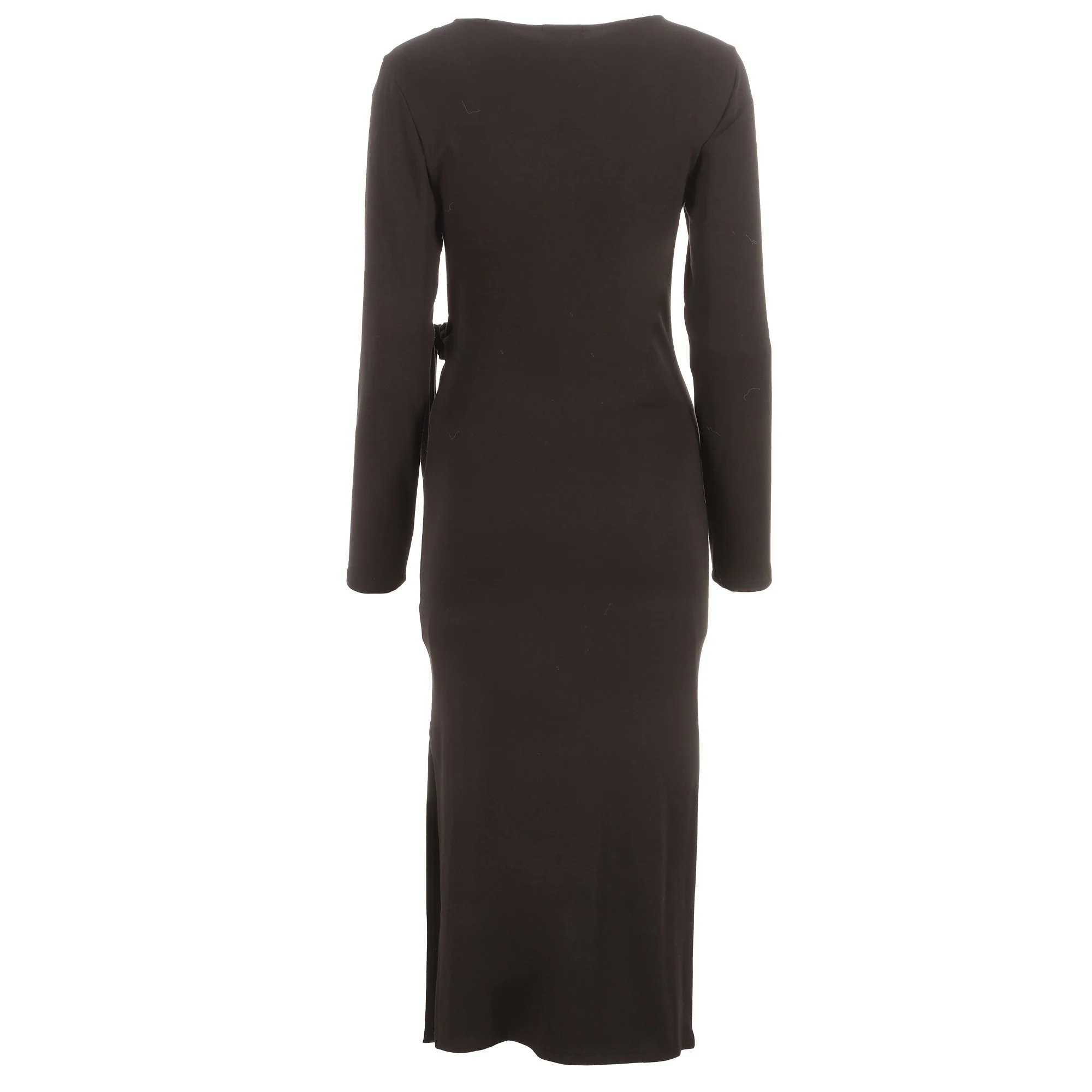 Robe longue en maille  - Noir - Image 2