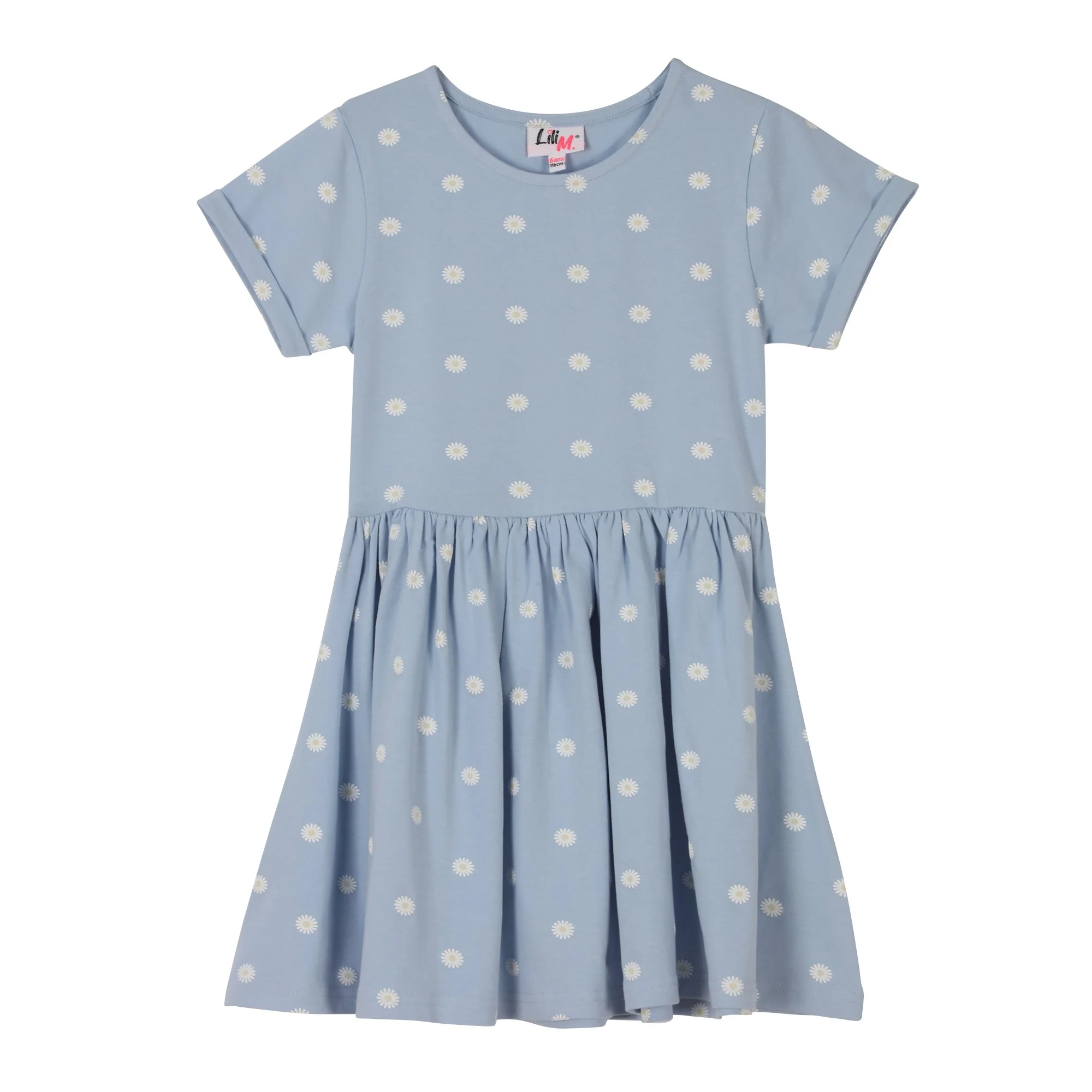 Robe manches courtes 3/12 ans - Bleu