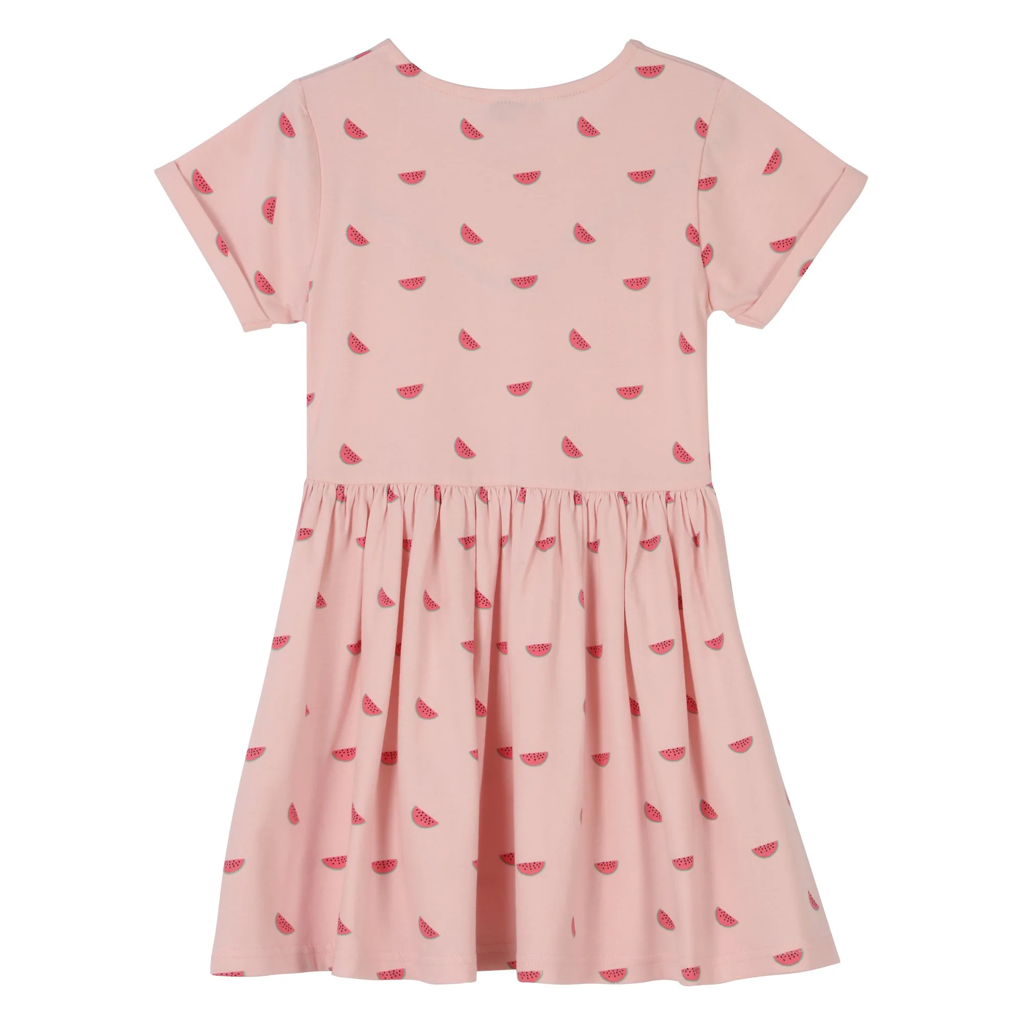 Robe manches courtes 3/12 ans - Rose - Image 2