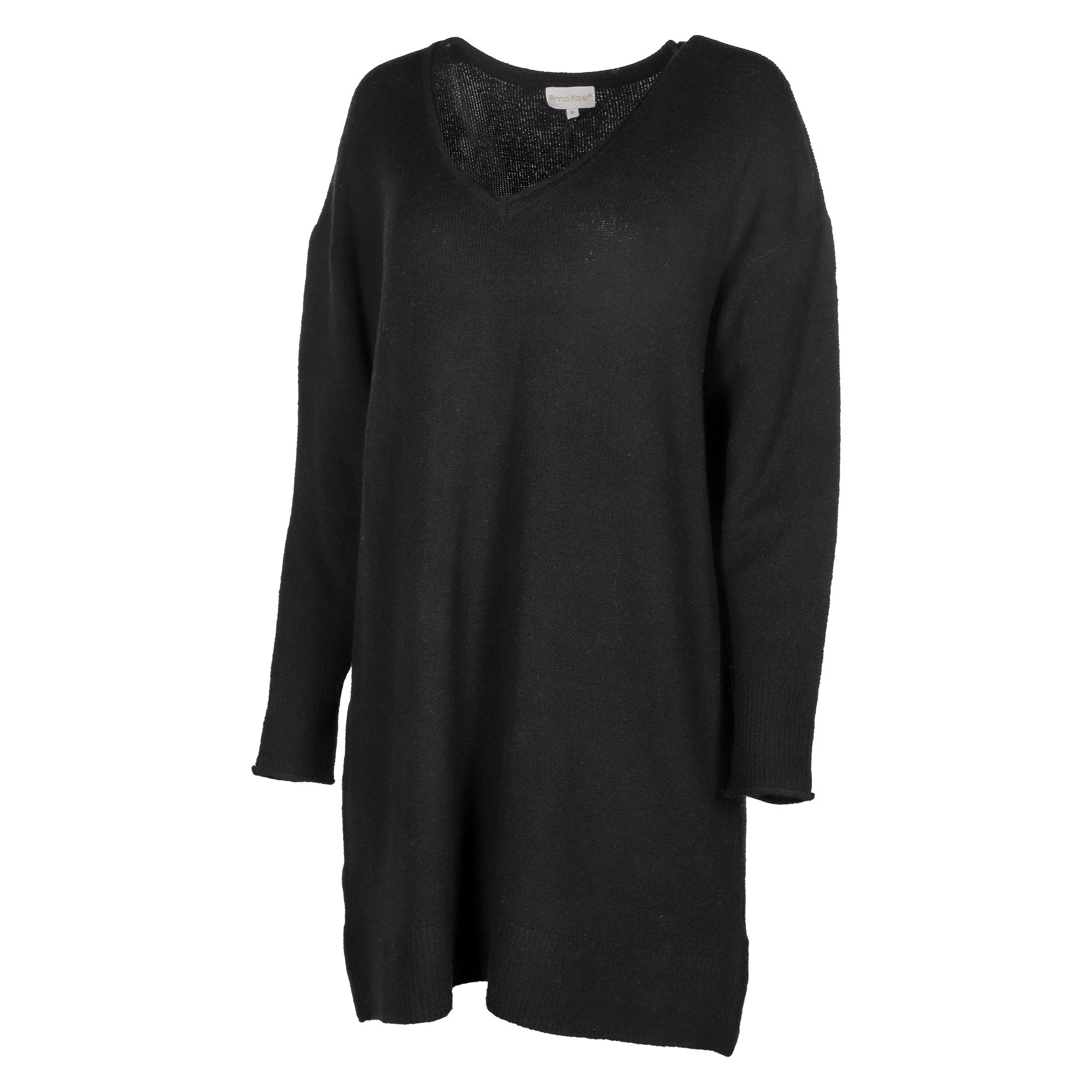 Robe pull en maille - Noir - Image 2