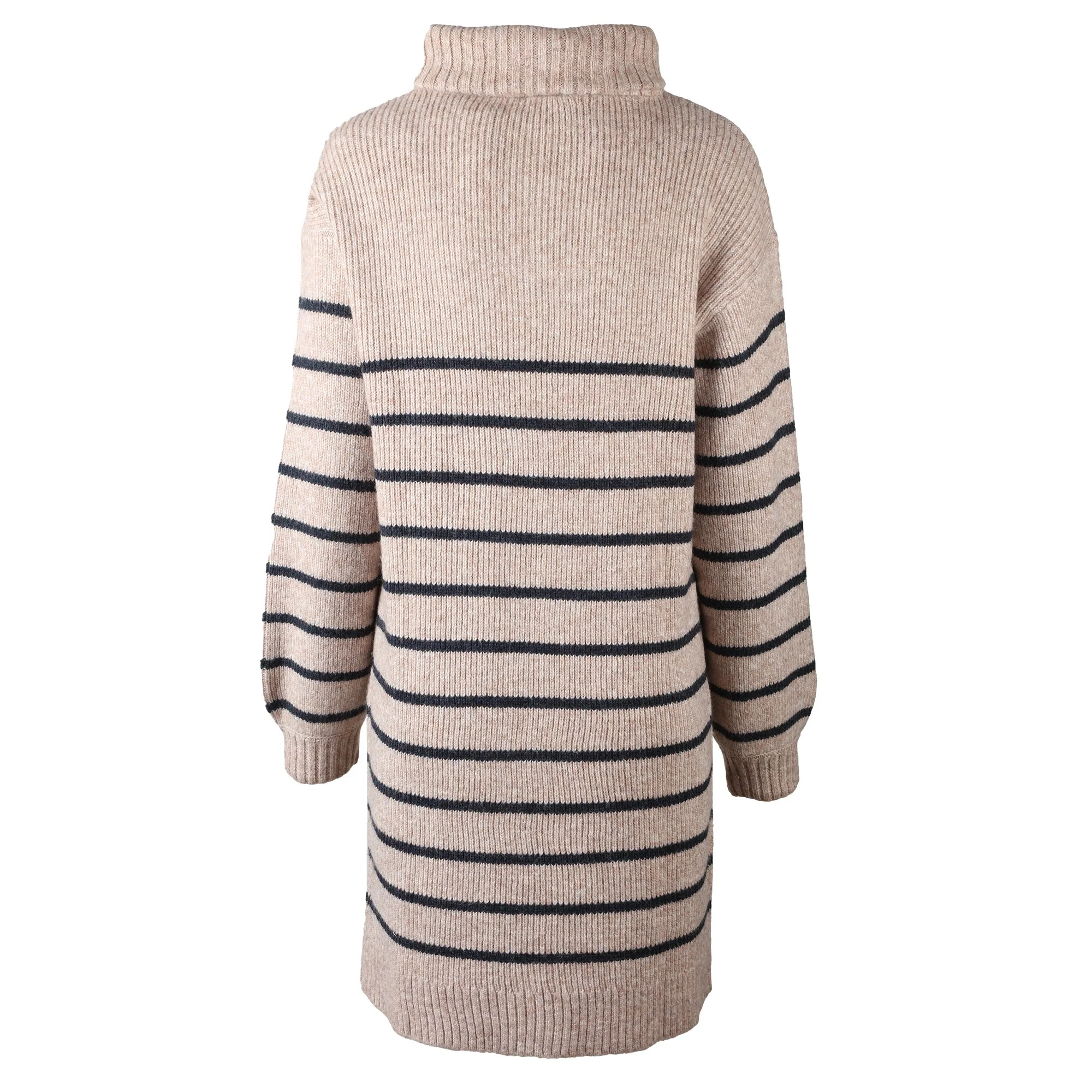 Robe rayée col camionneur - Blanc - Image 2