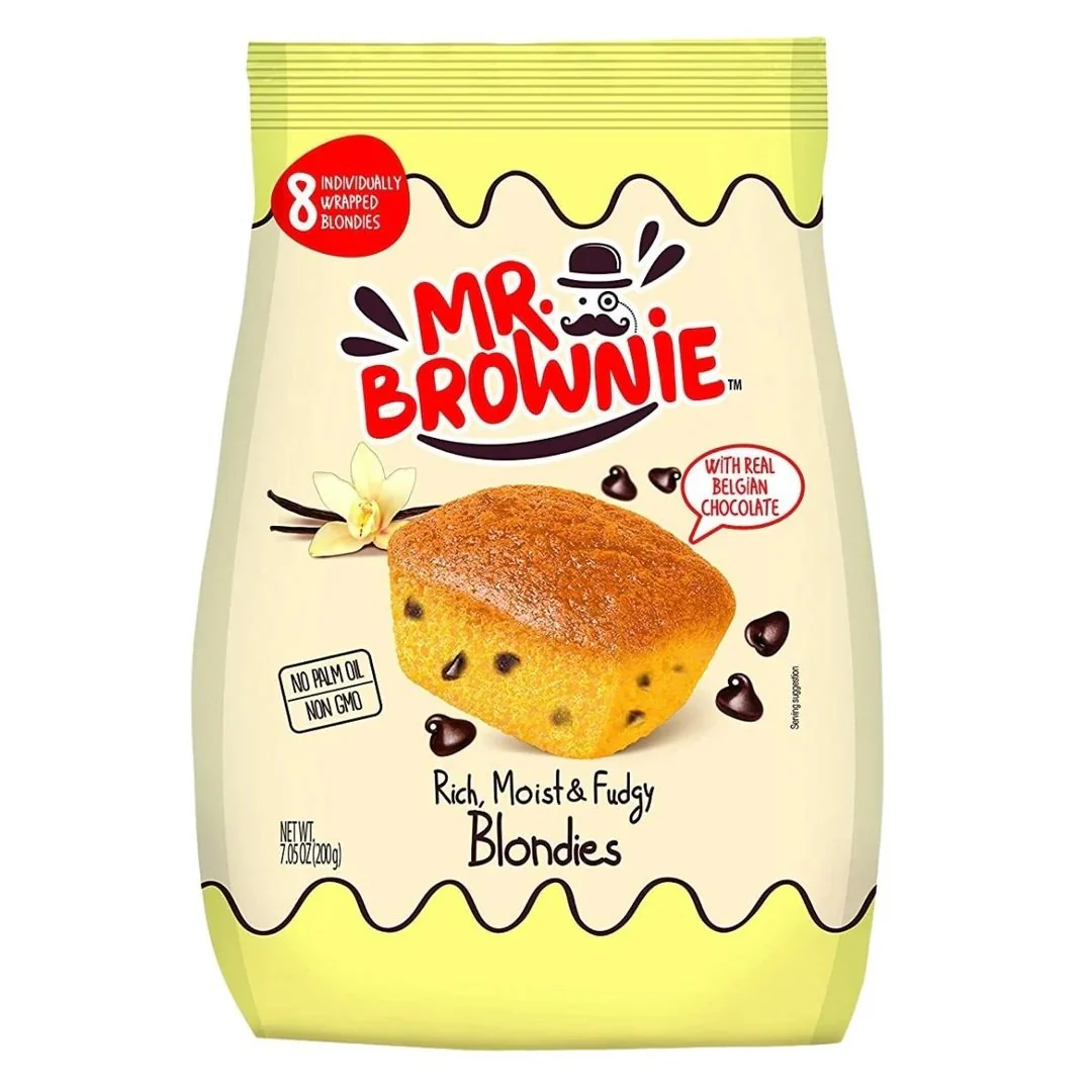 Sachet de 8 mini brownies vanille et pépites de chocolat