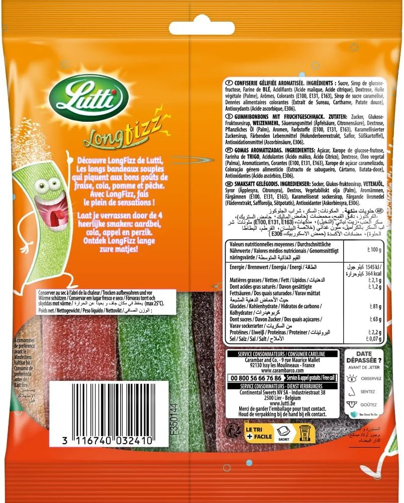Sachet de bonbons acidulés long fizz - Image 2