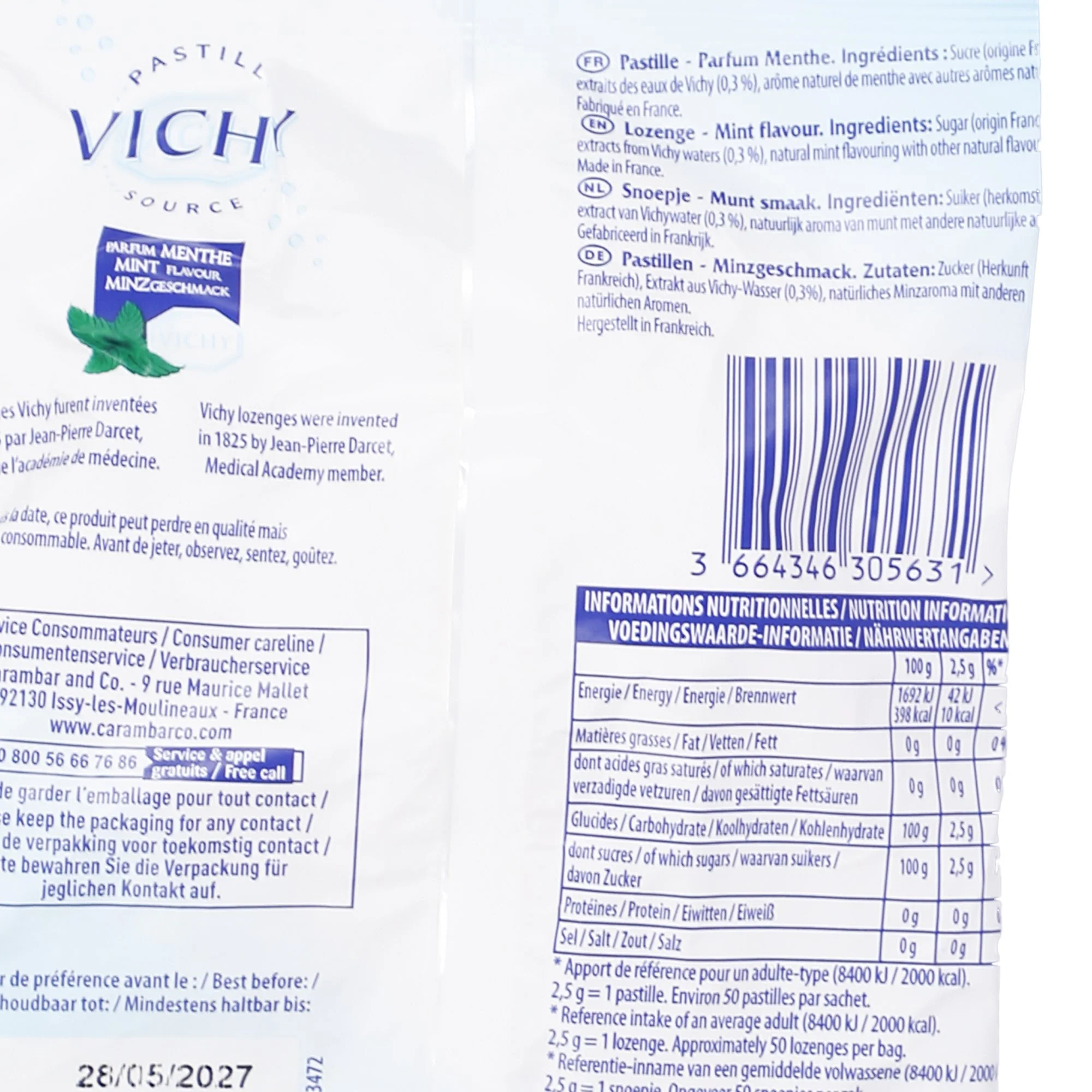 Sachet Vichy pastille Ă la menthe - Image 3