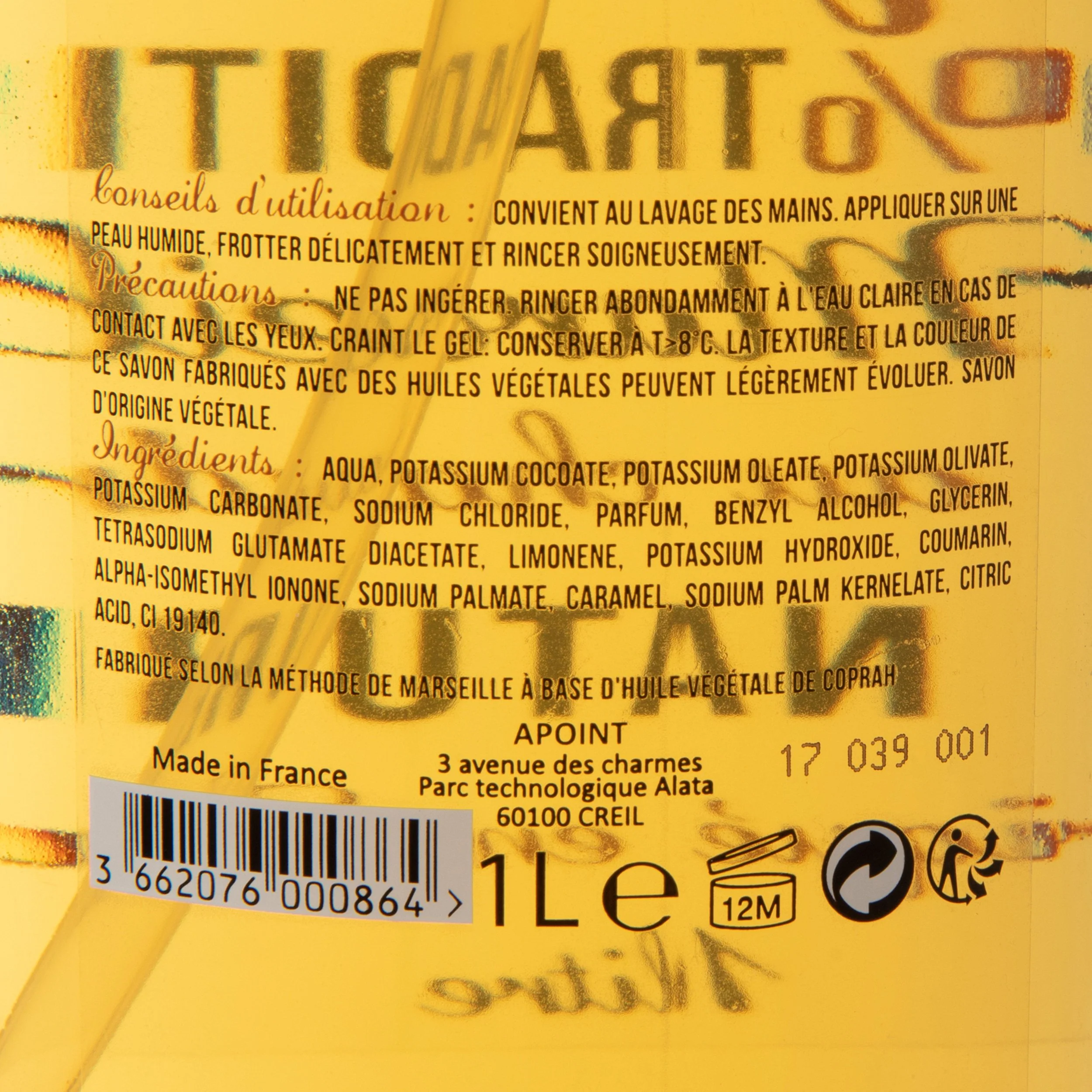 Savon liquide main naturel 1L - Image 2