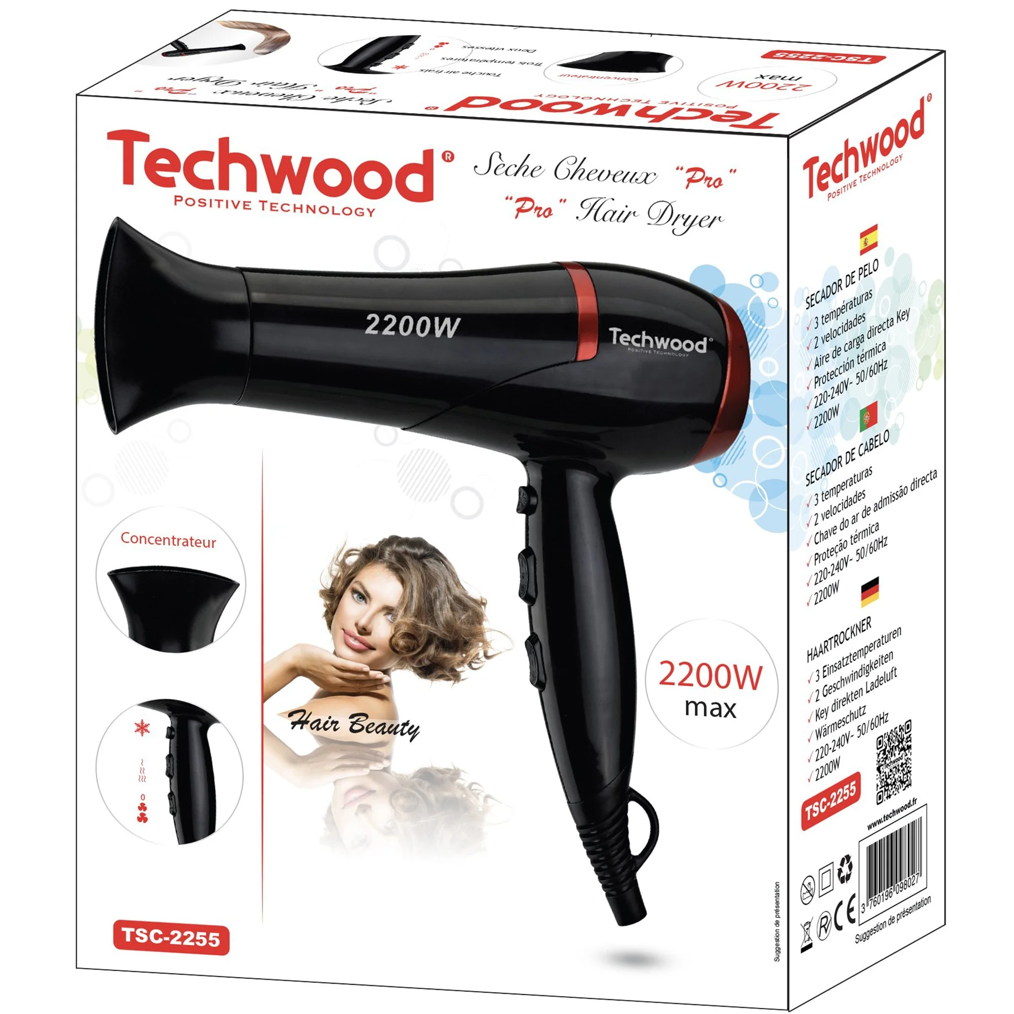 Sèche cheveux pro noir - Image 2