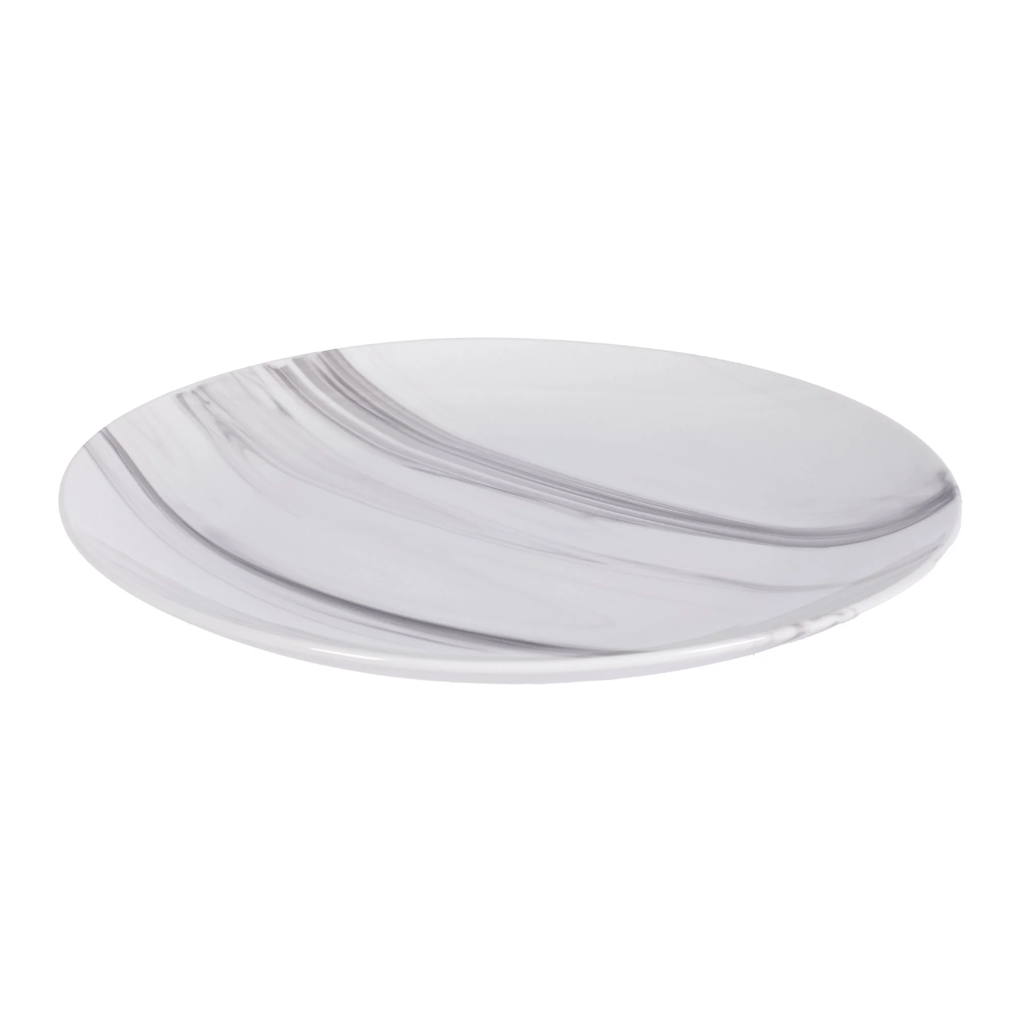 Service d'assiettes et bols céramique effet marbre 12pcs - Image 2