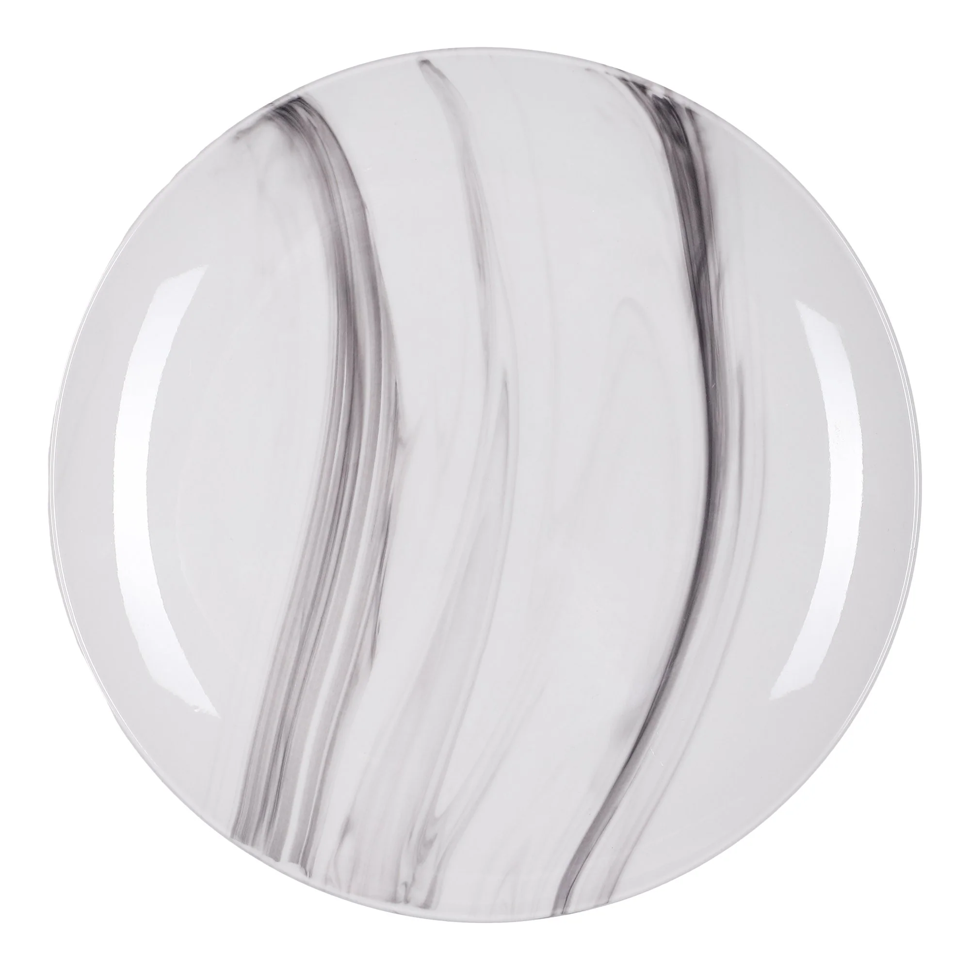 Service d'assiettes et bols céramique effet marbre 12pcs - Image 3