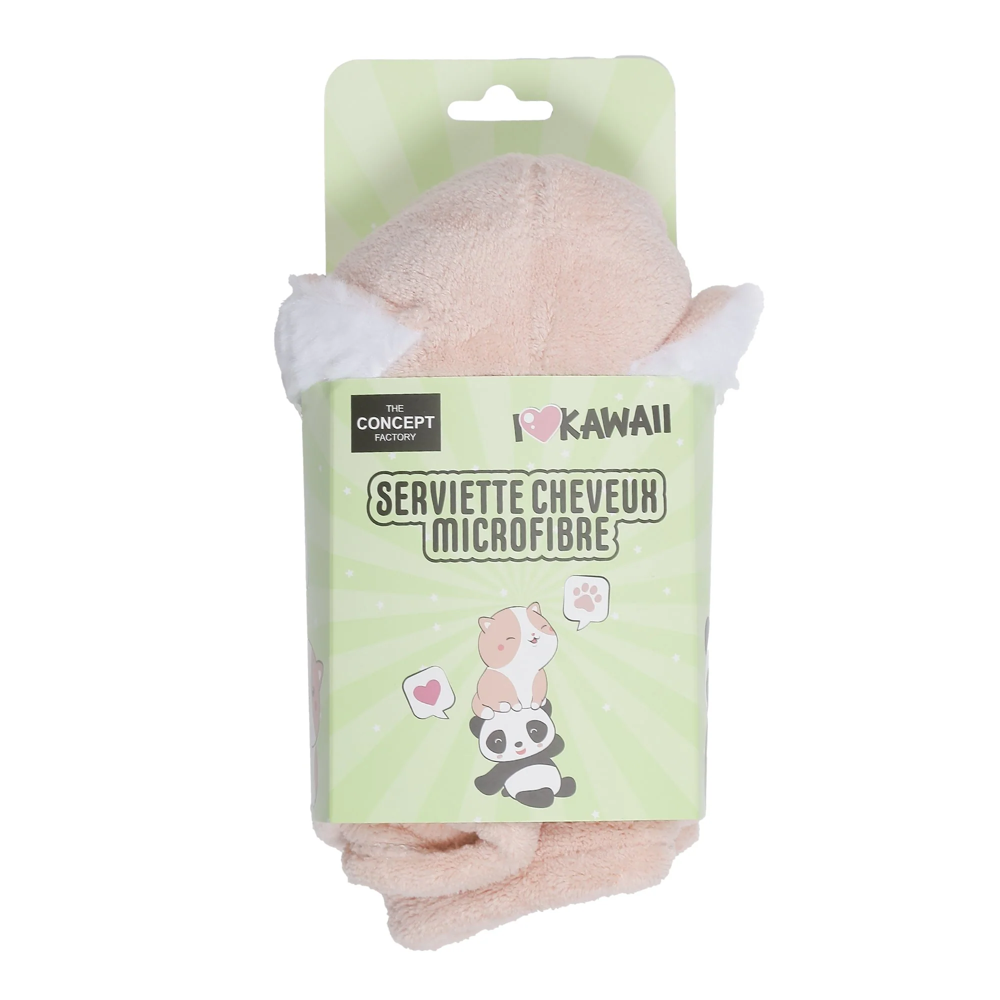 Serviette microfibre pour cheveux Kawaï