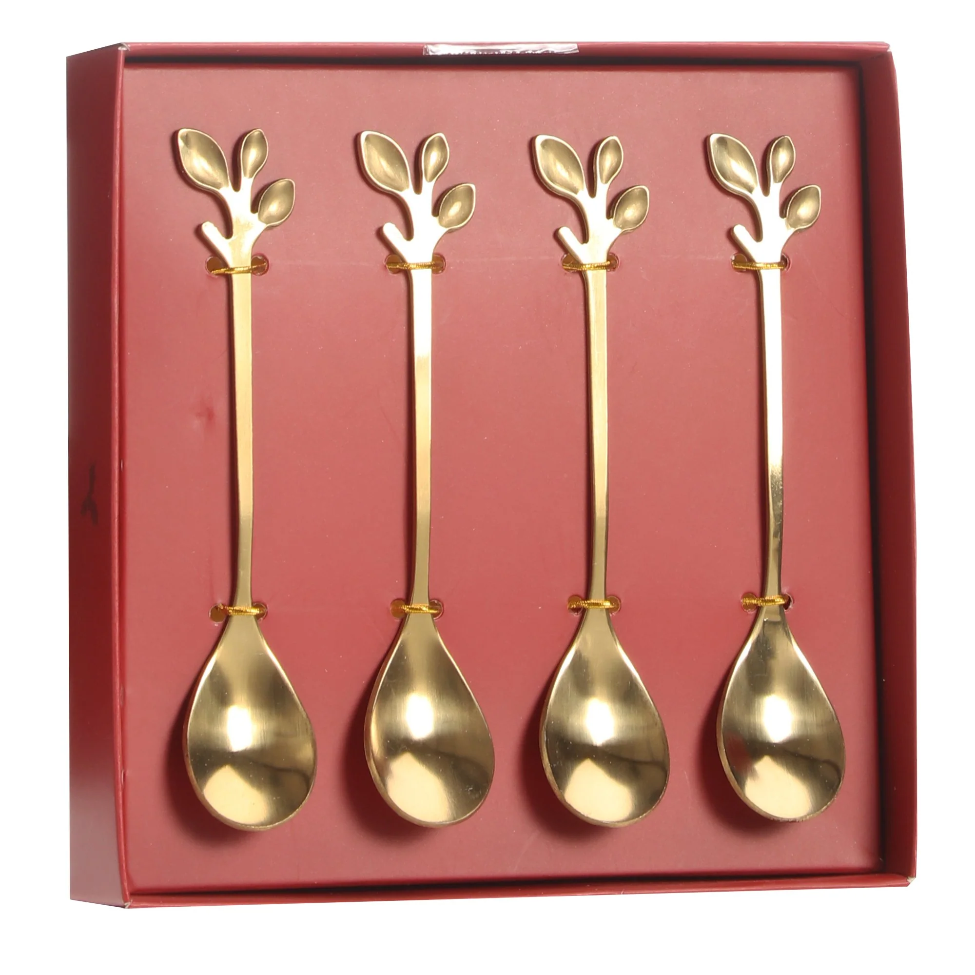 Set de 4 cuillères à café fantaisies or - Image 3