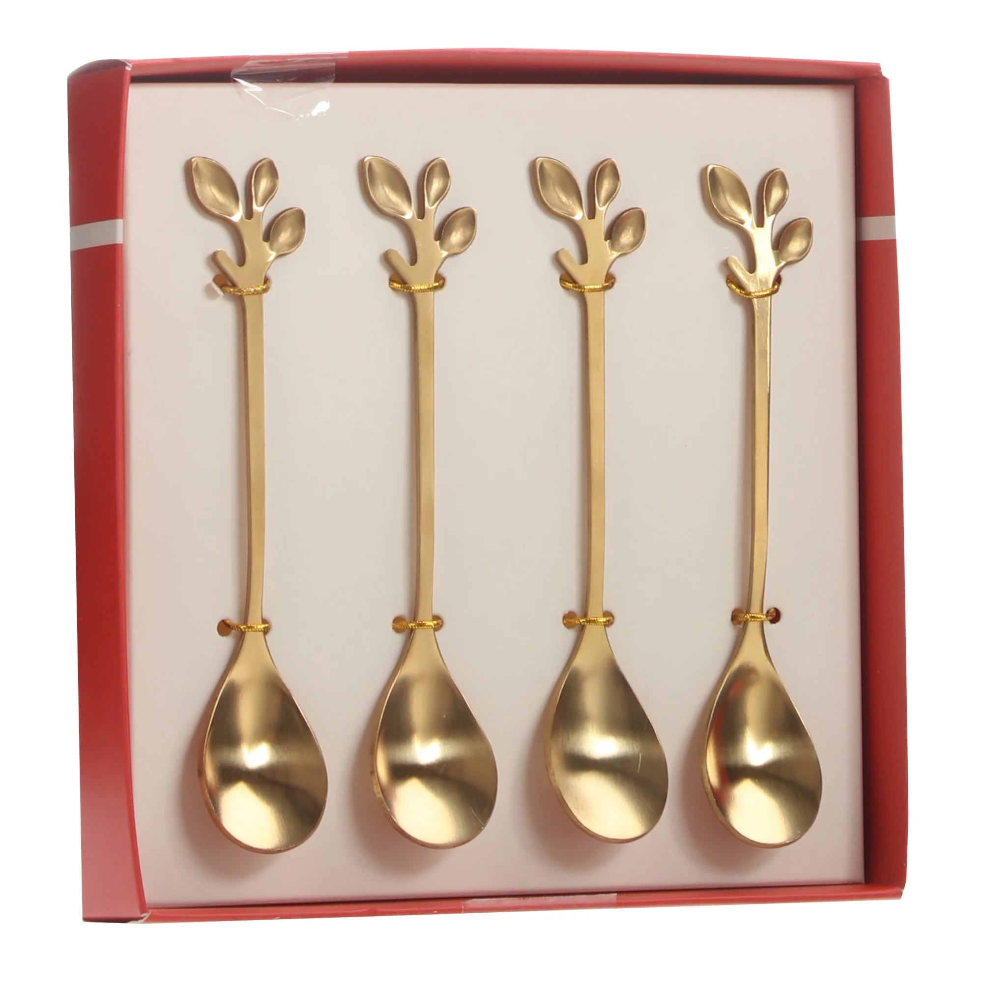 Set de 4 cuillères à café fantaisies or - Image 4