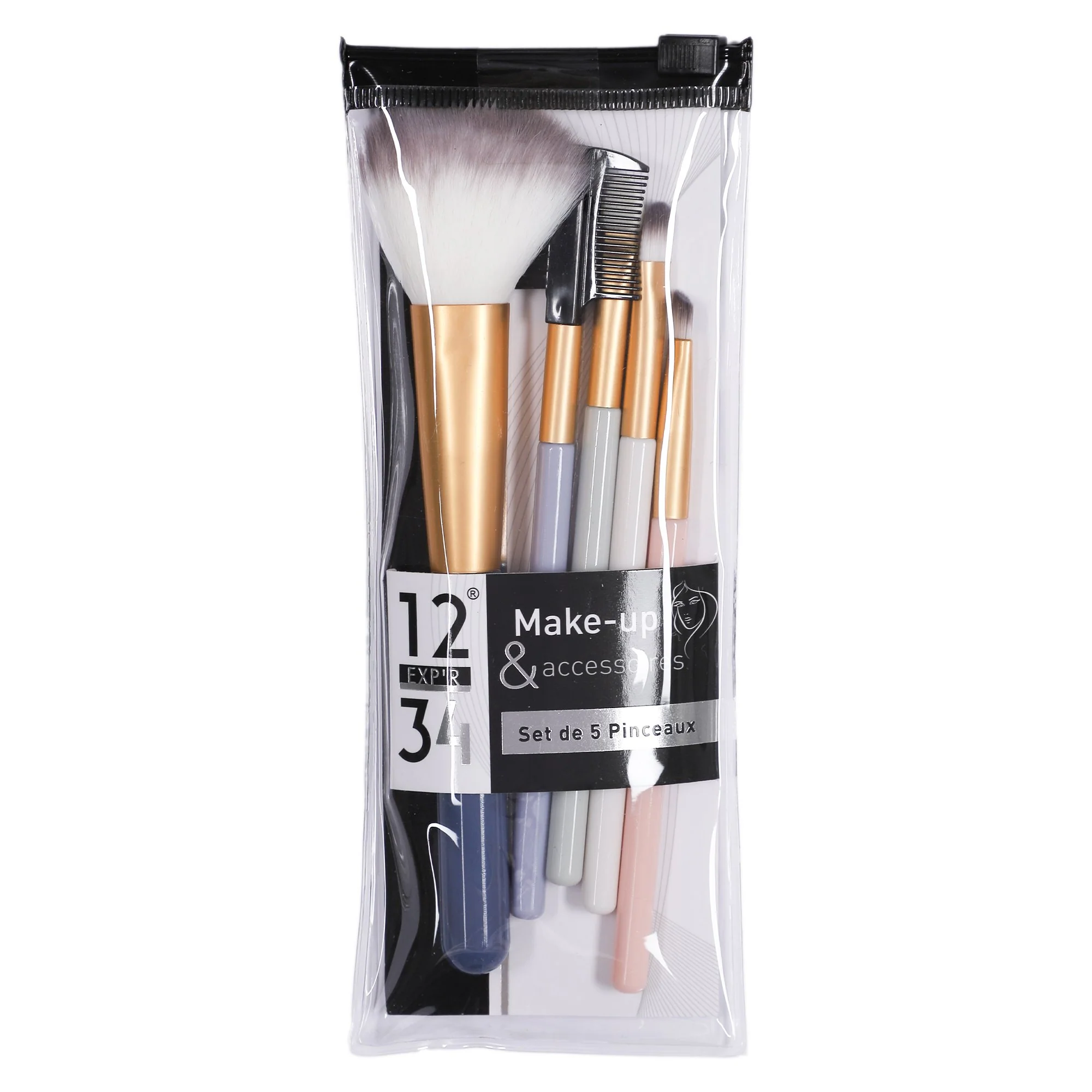SET DE 5 PINCEAUX MAQUILLAGE MULTI USAGES