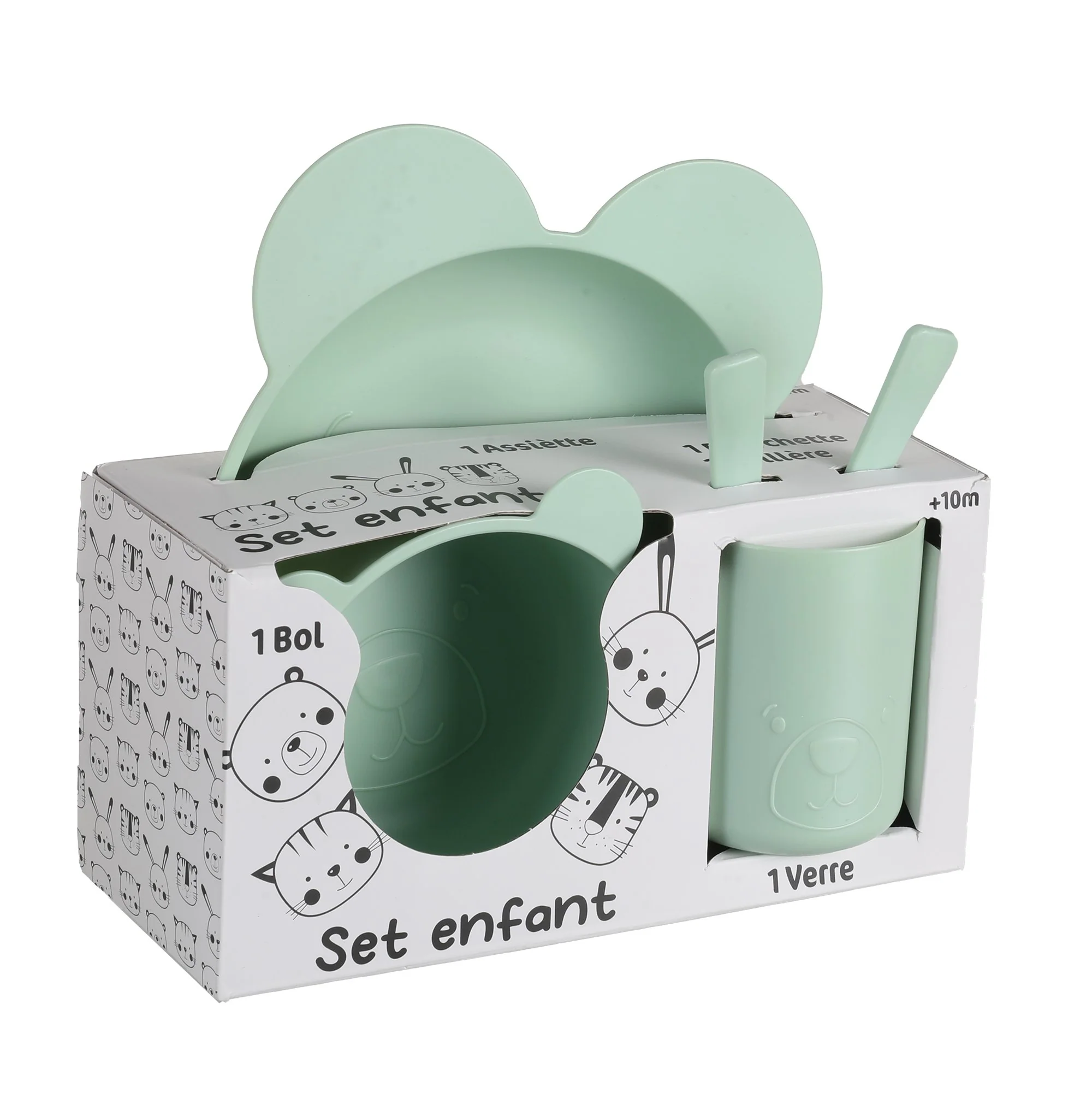 Set de repas pour enfant - Rose - Image 6