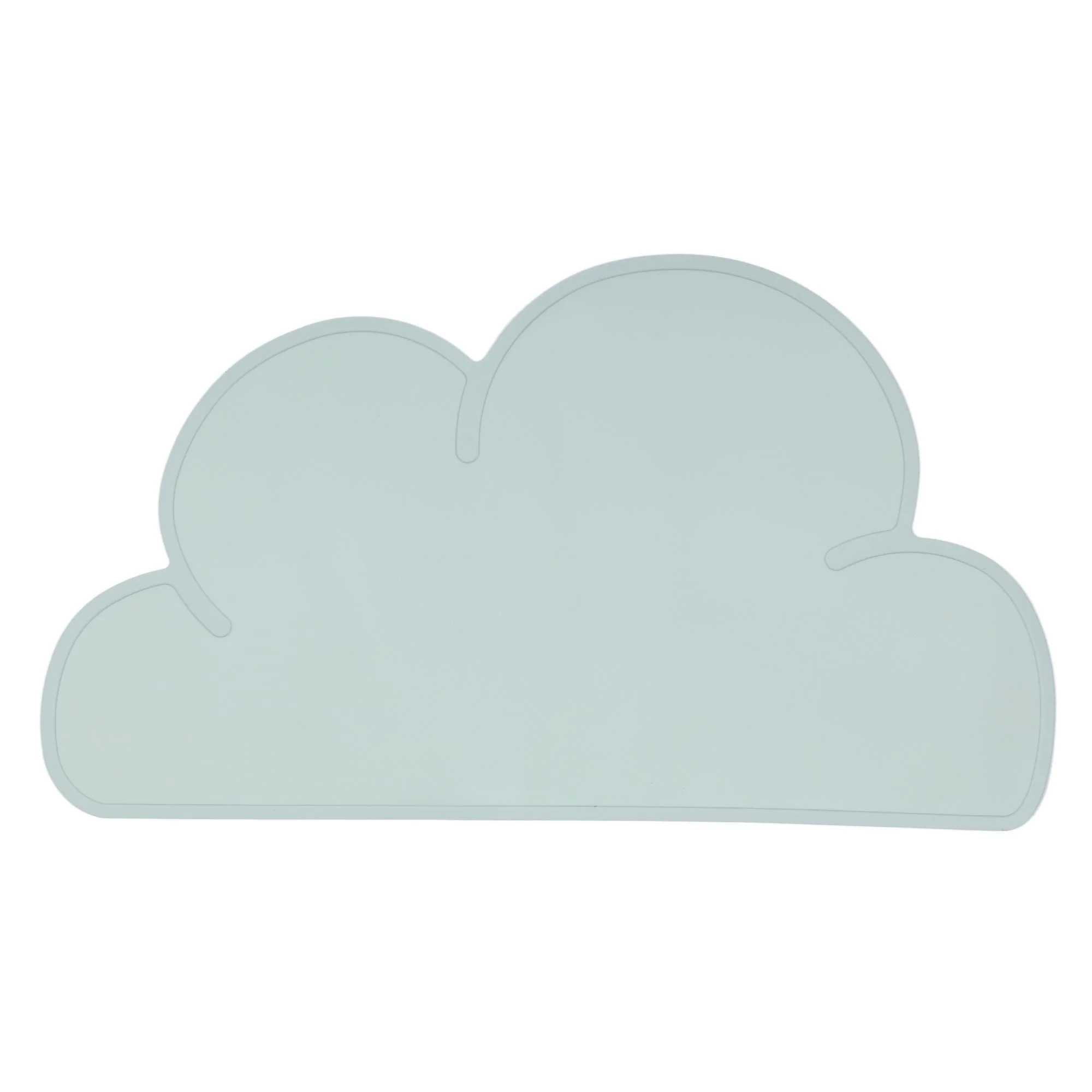 Set de table enfant silicone forme nuage  - Bleu