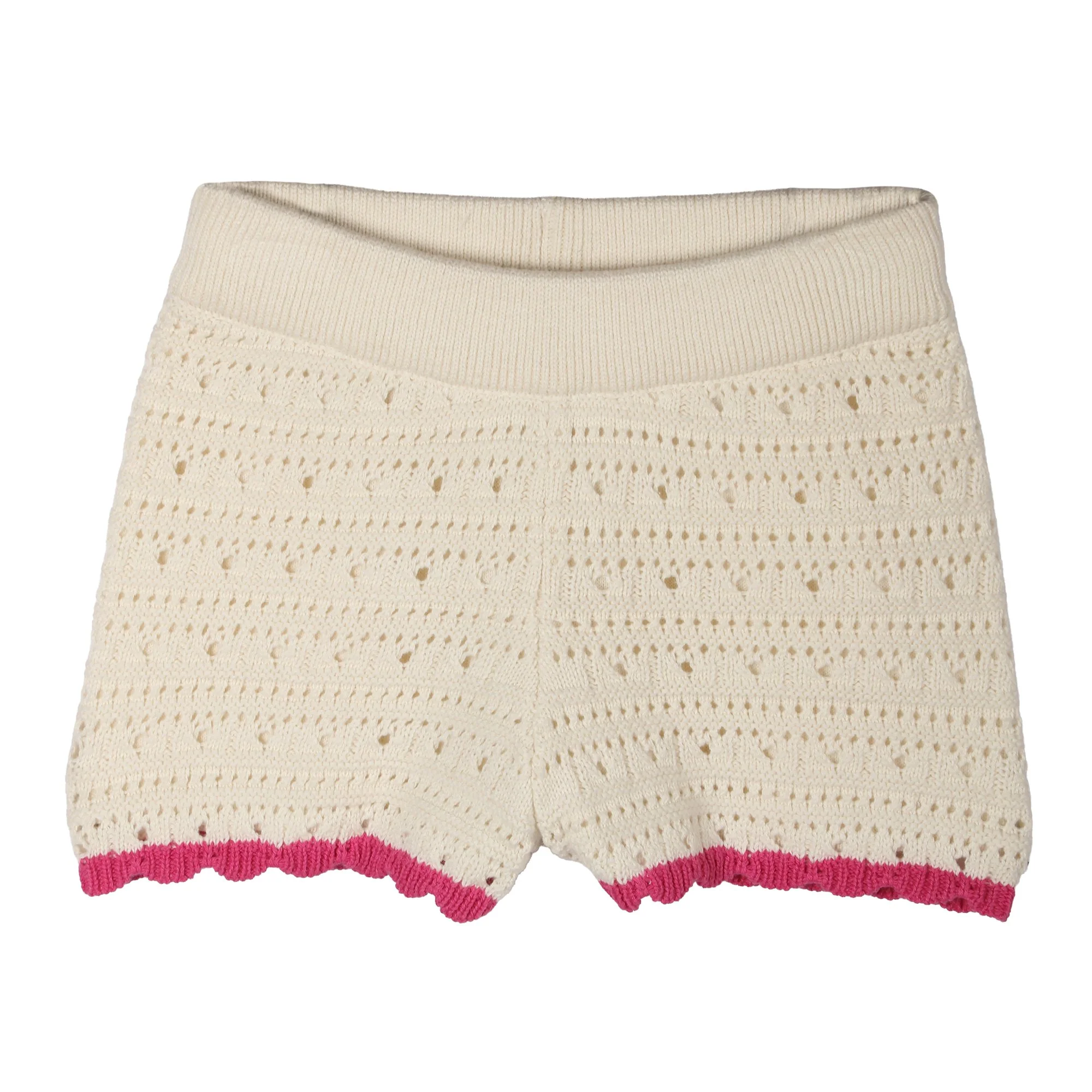 Short en crochet blanc