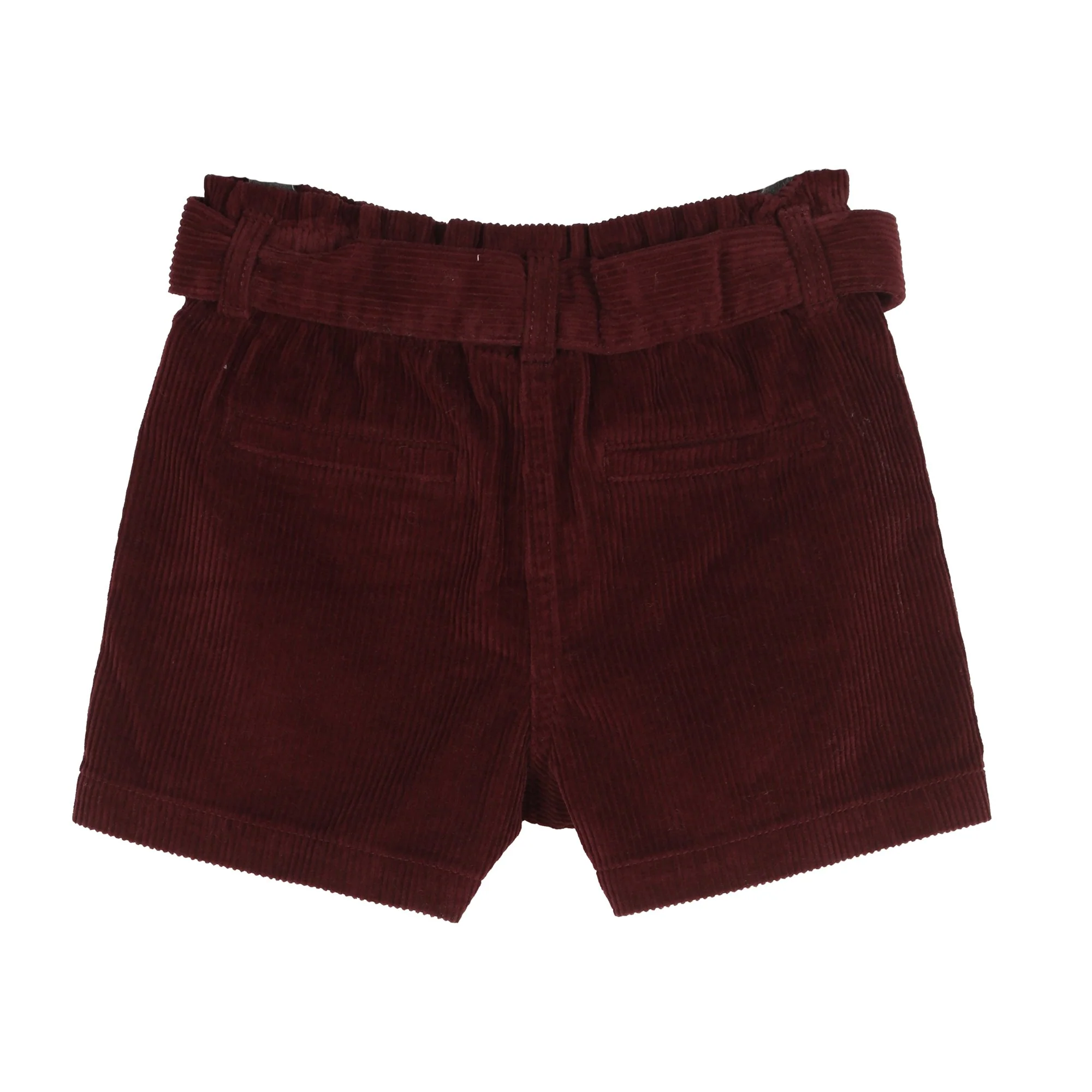 Short en velours avec ceinture 3/12 ans - Violet - Image 2