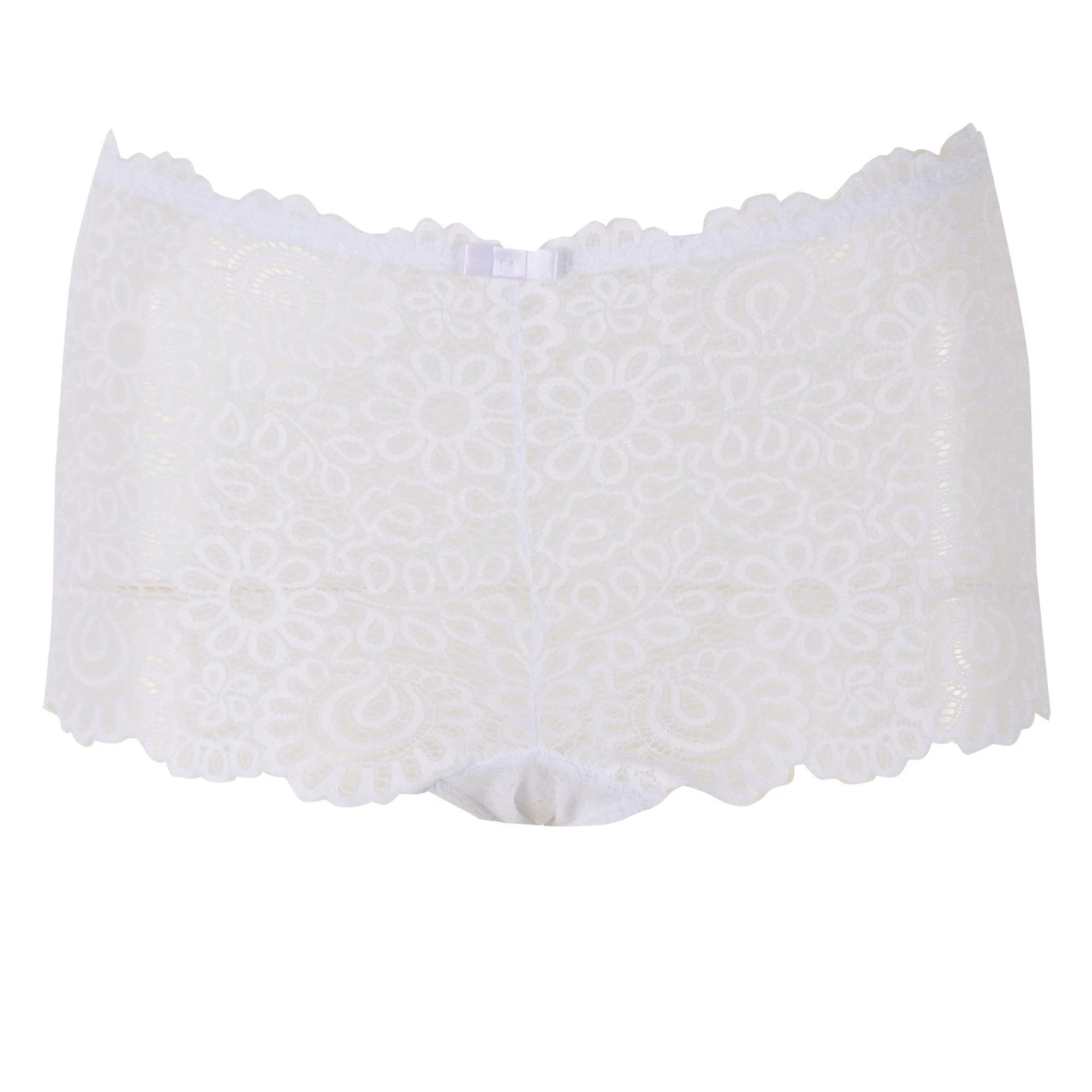 Shorty en dentelle blanc - Blanc