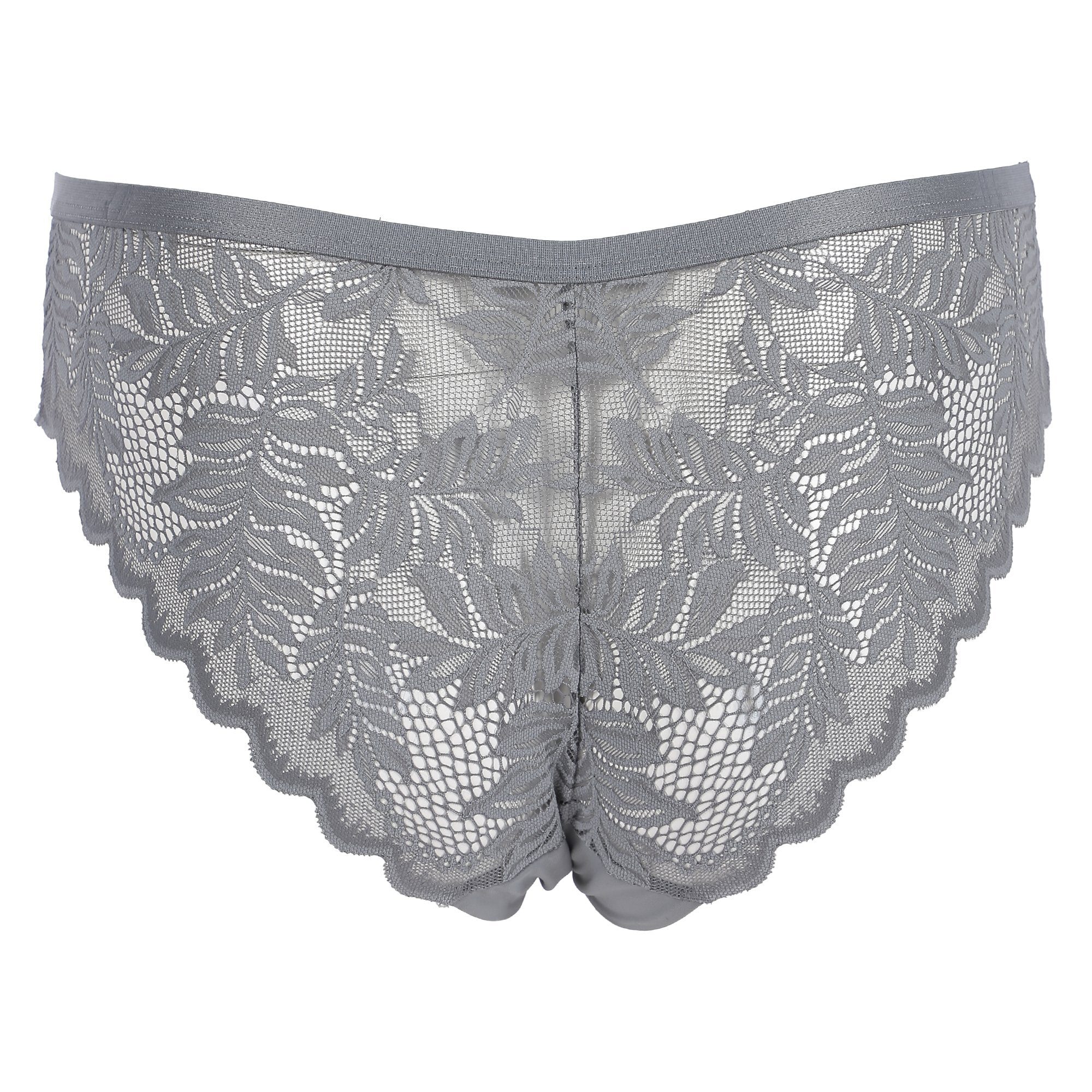 Shorty en dentelle gris  - Gris - Image 2