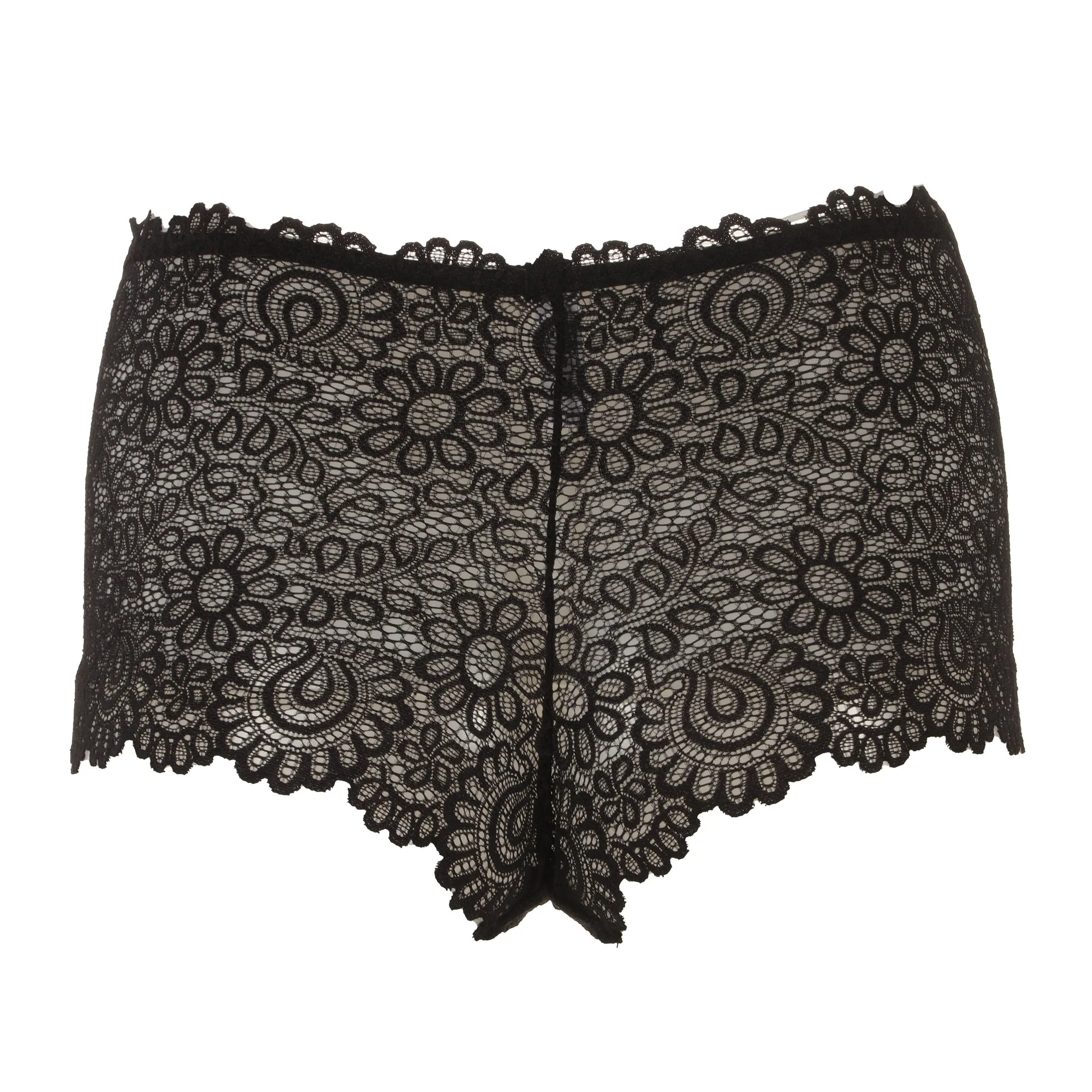 Shorty en dentelle noir - Noir - Image 2