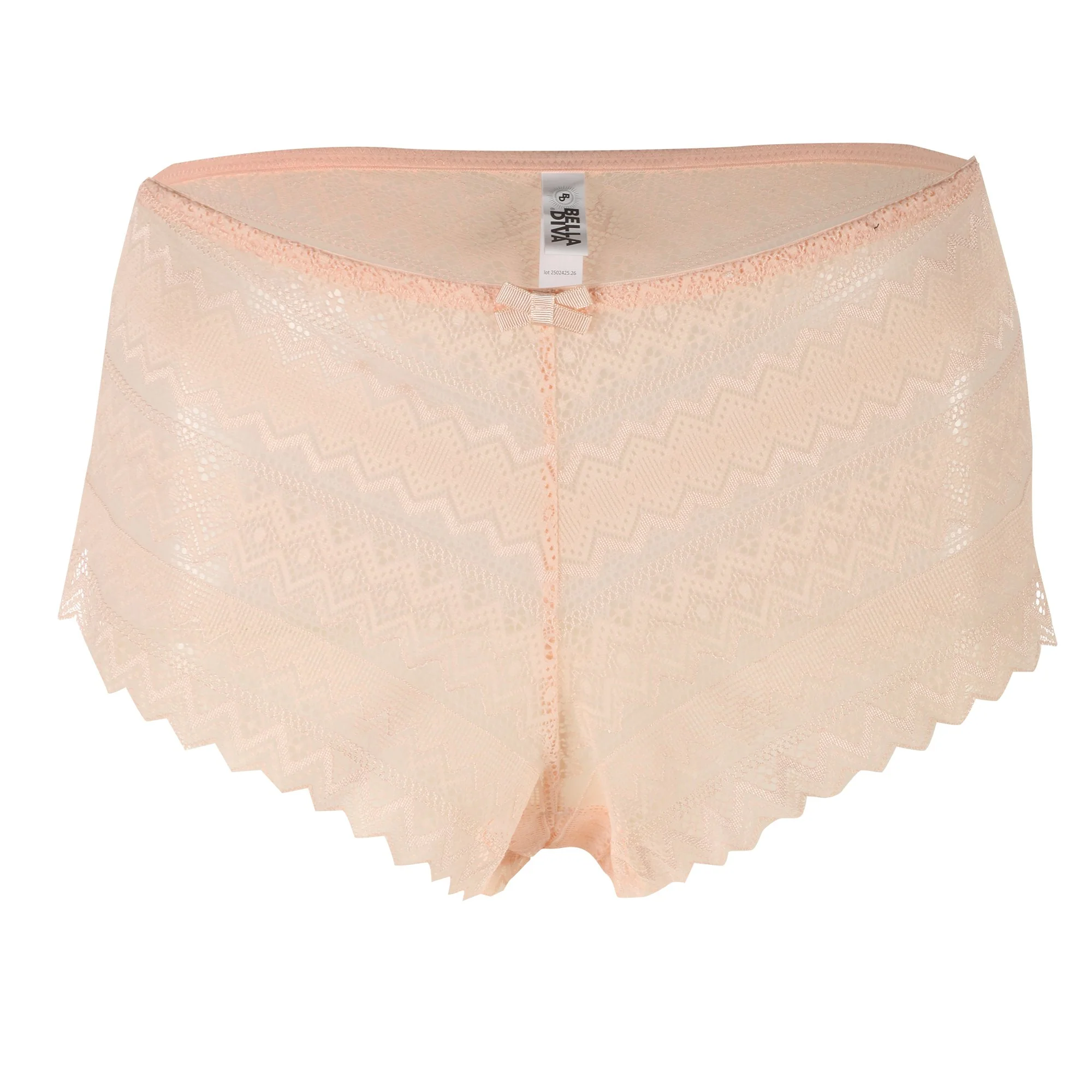 Shorty en dentelle rose