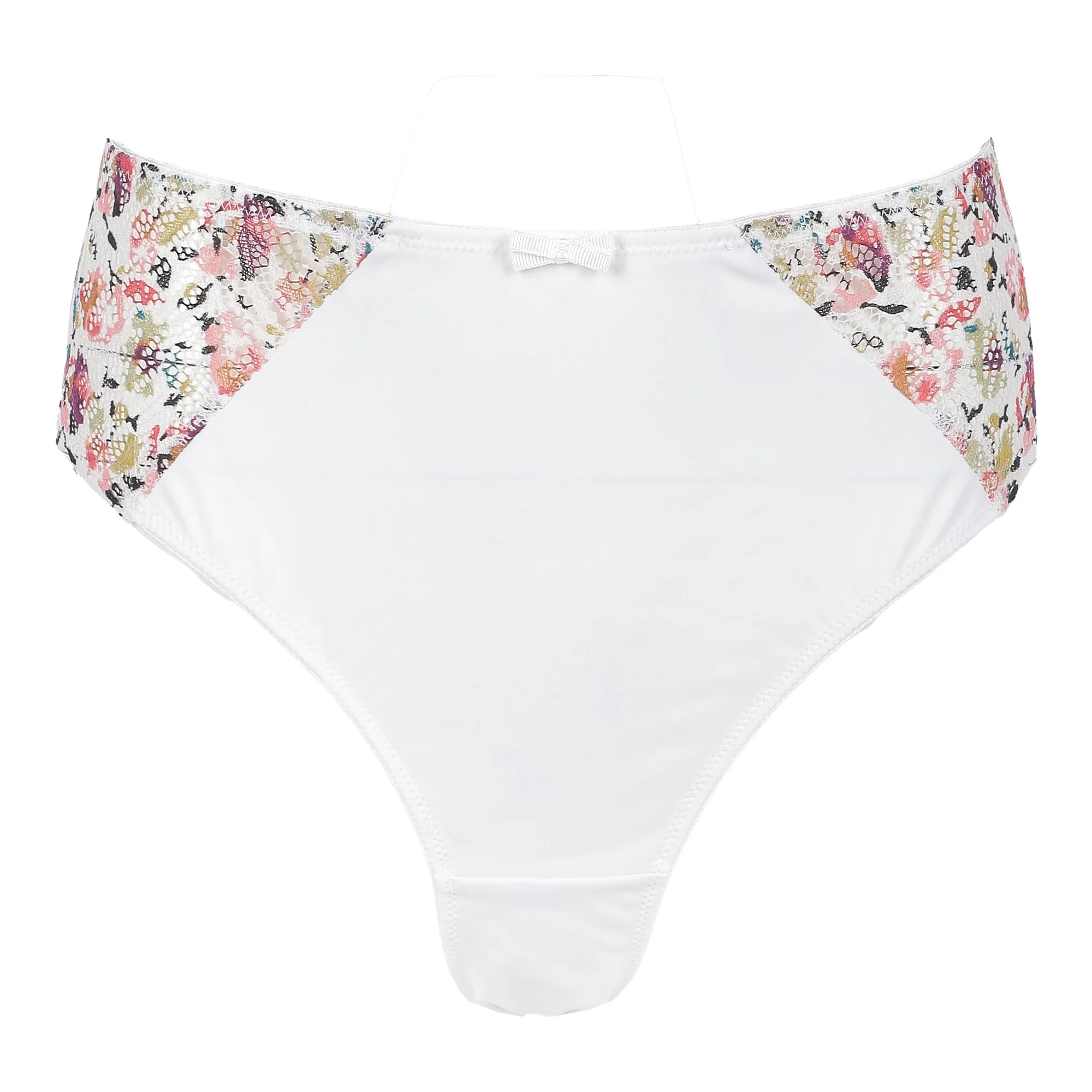 Slip dentelle imprimée ivoire