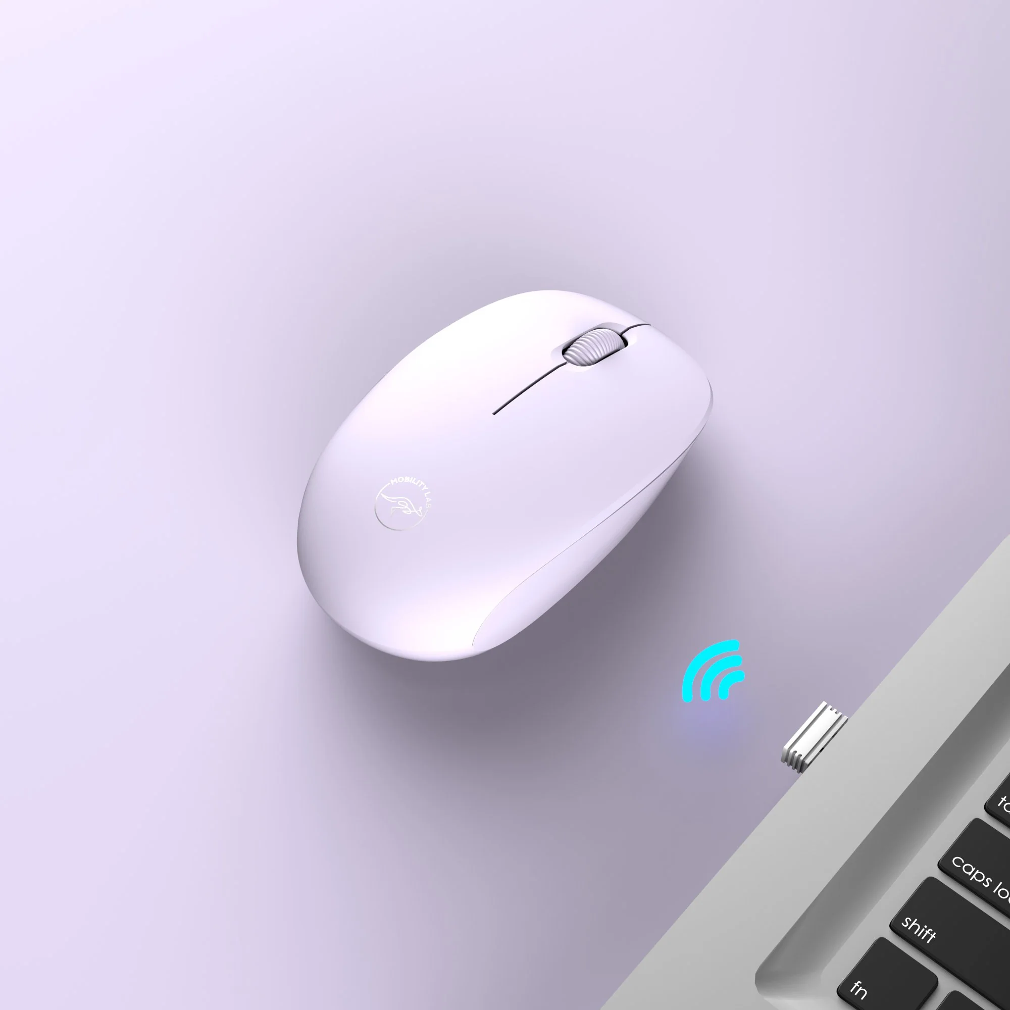 Souris sans fil pure color Lila - Image 4