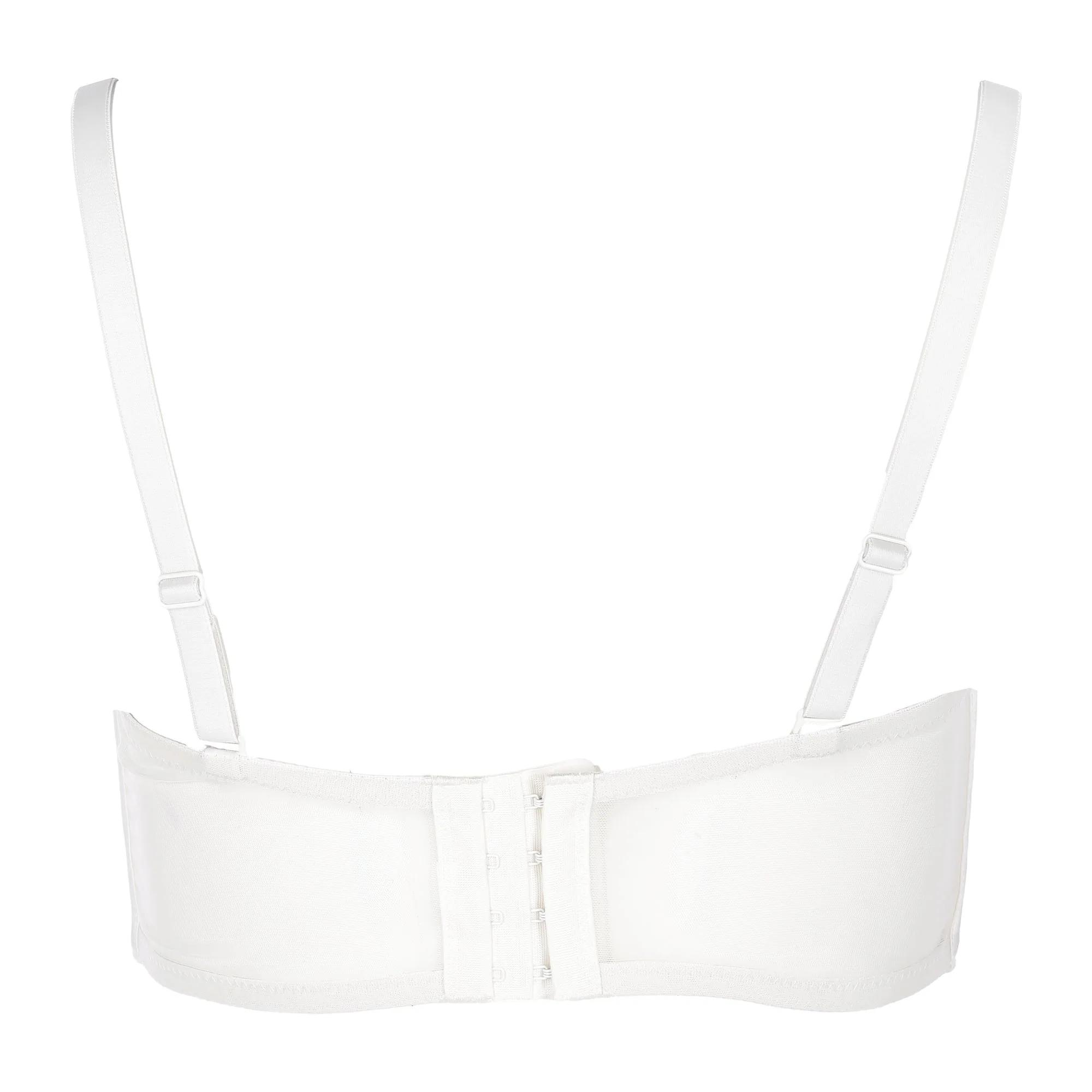 Soutien-gorge bustier broderie ivoire  - Blanc - Image 2