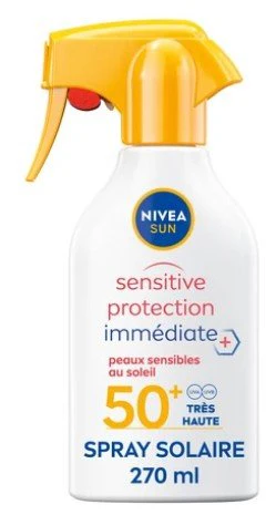 Spray solaire Nivea peaux sensibles SPF 50+