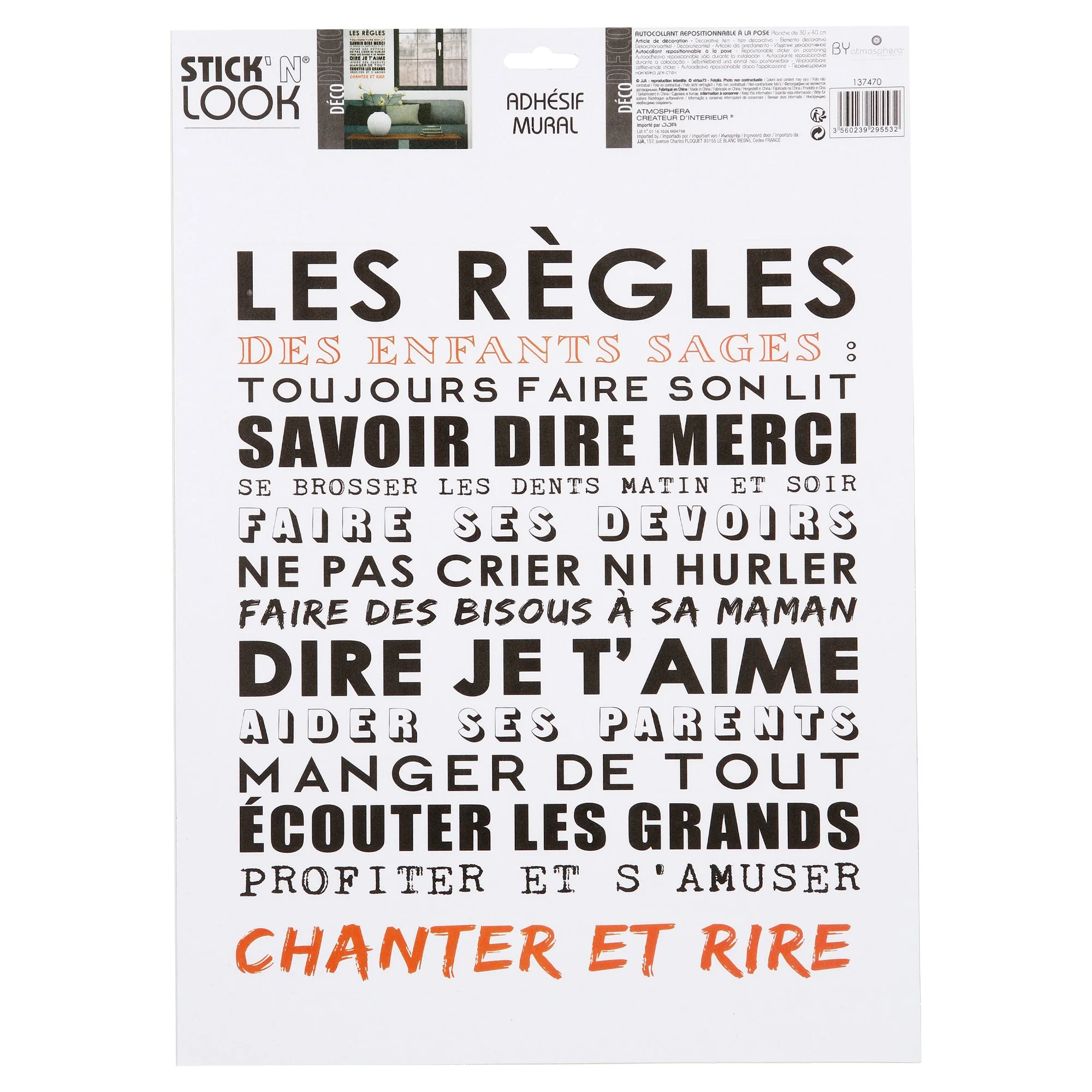 Sticker règles de vie - Image 2