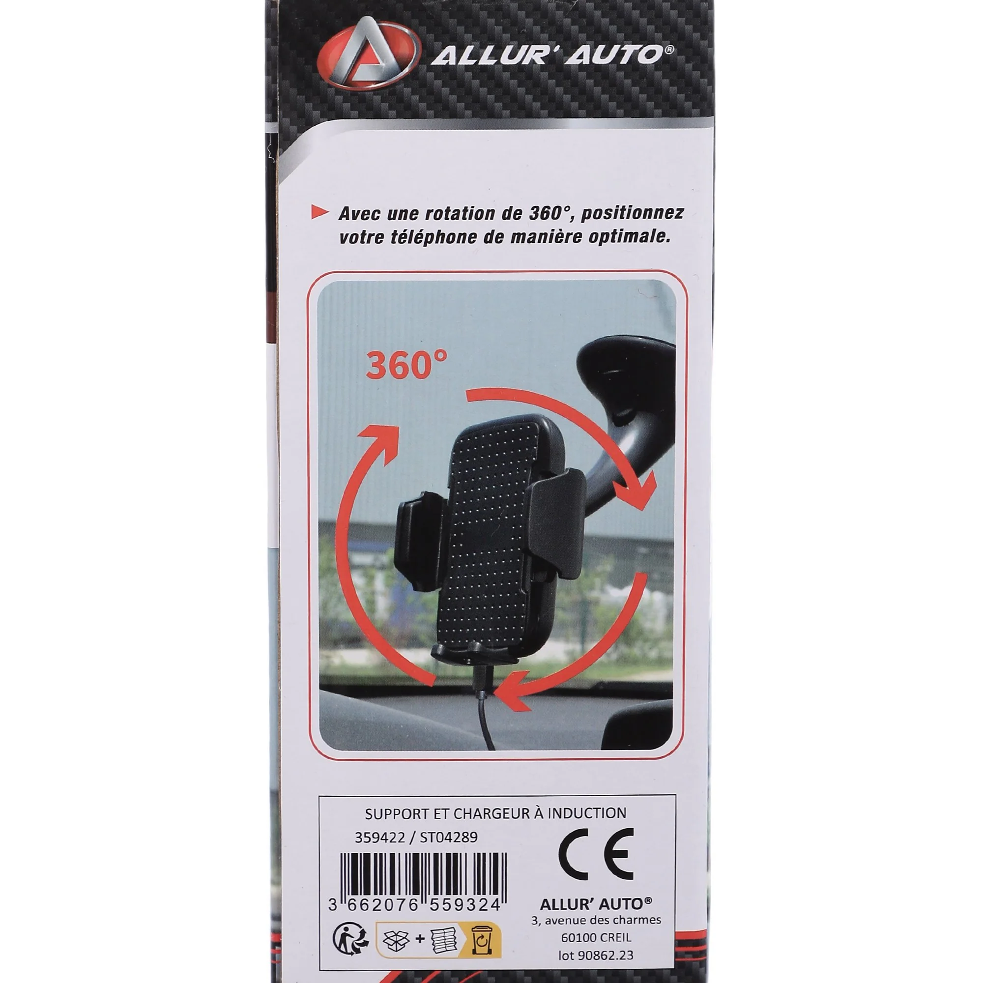 Support et chargeur Ă induction pour voiture - Image 3