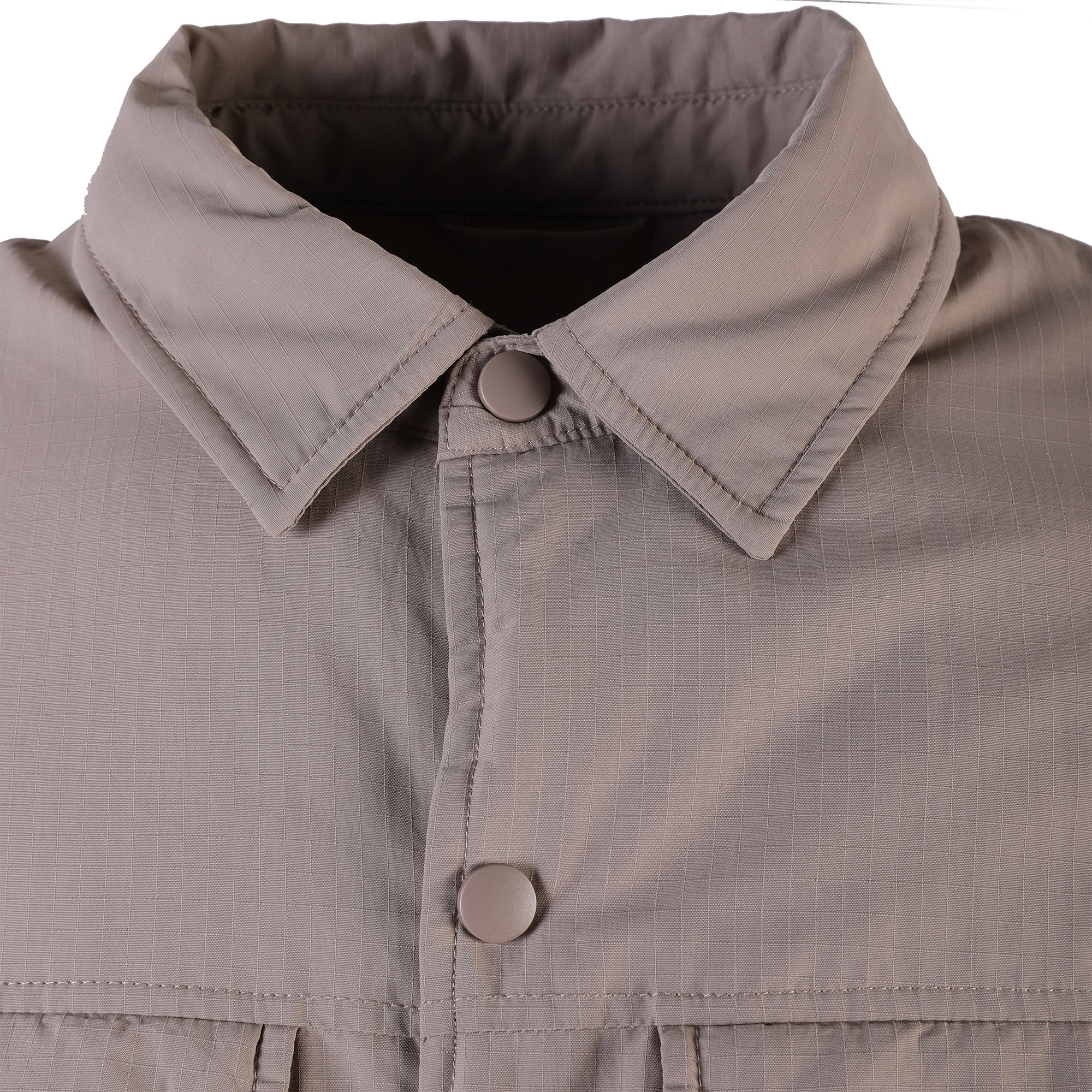 Surchemise marron à double poches  - Marron - Image 3