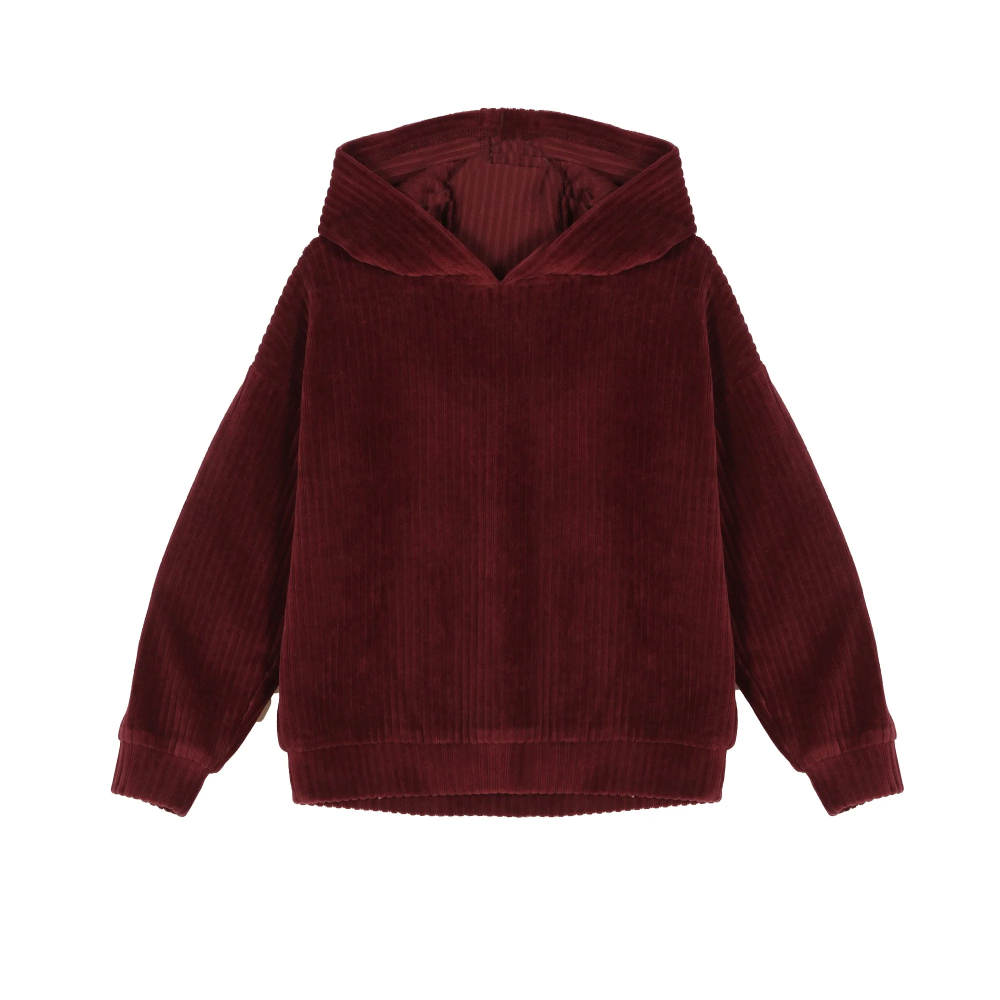 Sweat à capuche en velours - Violet